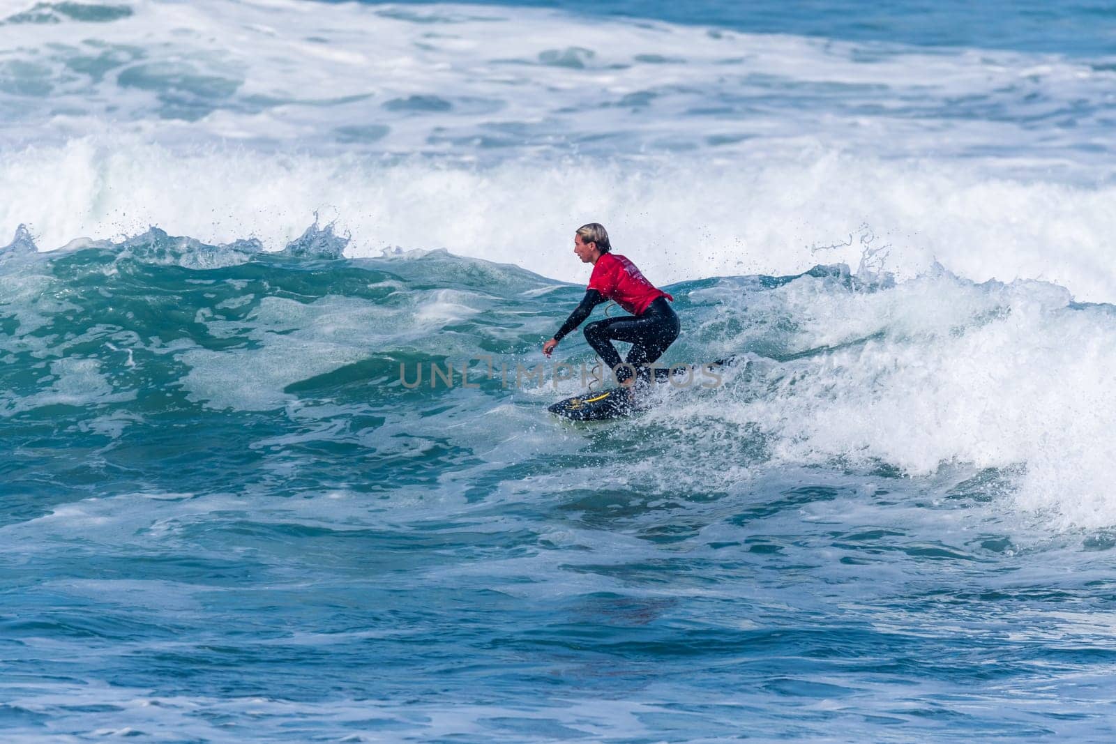 VIANA DO CASTELO, PORTUGAL - SEPTEMBER 22, 2016: Tanner McDaniel (HAW) during  the Viana World Bodyboard Championship 2016.
