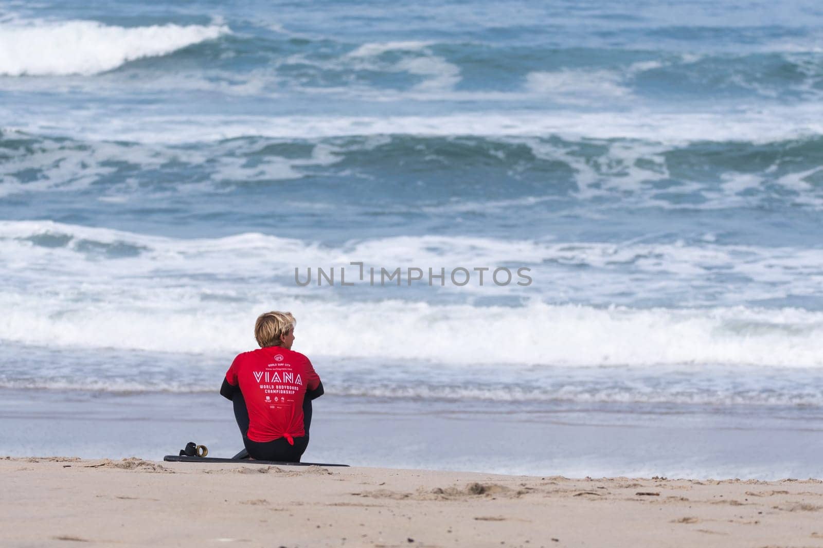 VIANA DO CASTELO, PORTUGAL - SEPTEMBER 22, 2016: Tanner McDaniel (HAW) during  the Viana World Bodyboard Championship 2016.