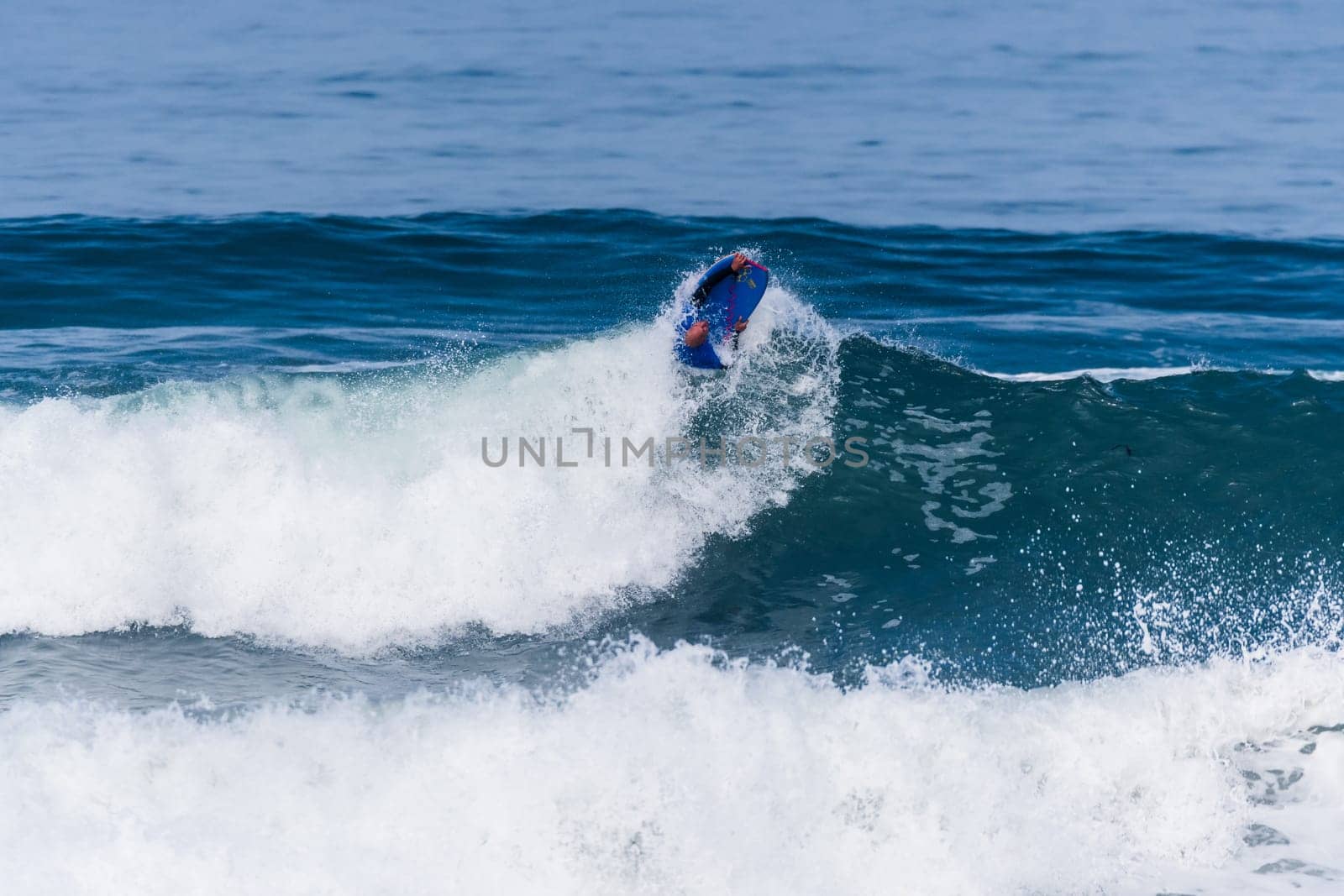 VIANA DO CASTELO, PORTUGAL - SEPTEMBER 22, 2016: Mike Stewart (HAW) during  the Viana World Bodyboard Championship 2016.