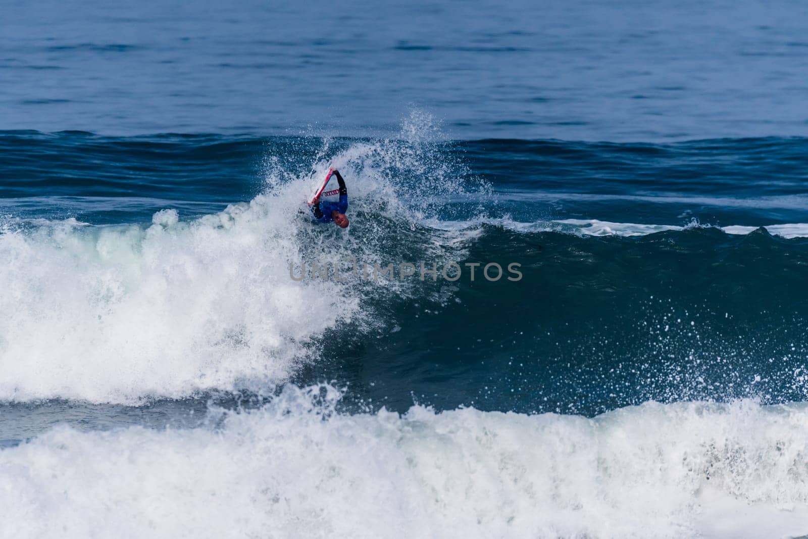 VIANA DO CASTELO, PORTUGAL - SEPTEMBER 22, 2016: Mike Stewart (HAW) during  the Viana World Bodyboard Championship 2016.