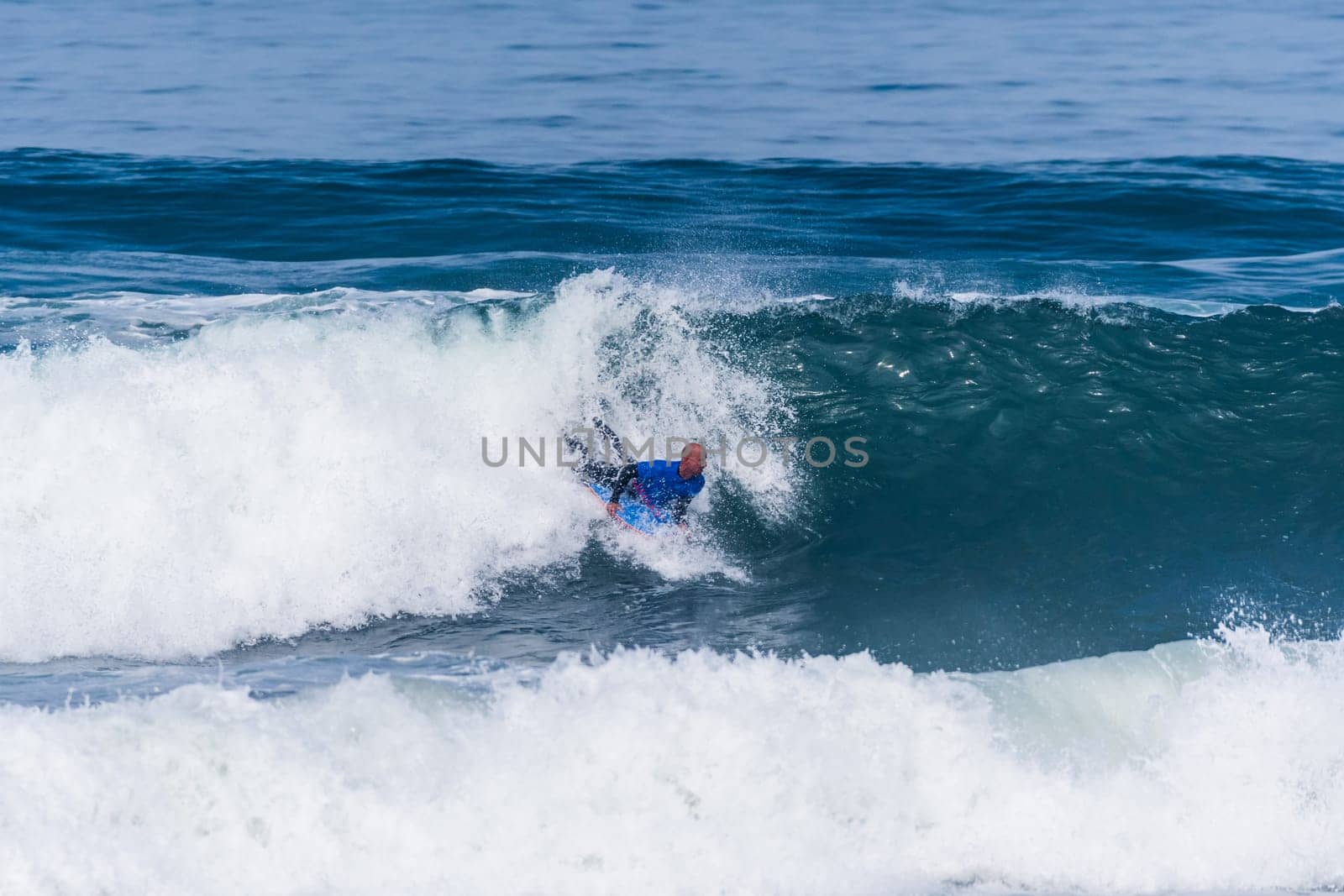 VIANA DO CASTELO, PORTUGAL - SEPTEMBER 22, 2016: Mike Stewart (HAW) during  the Viana World Bodyboard Championship 2016.