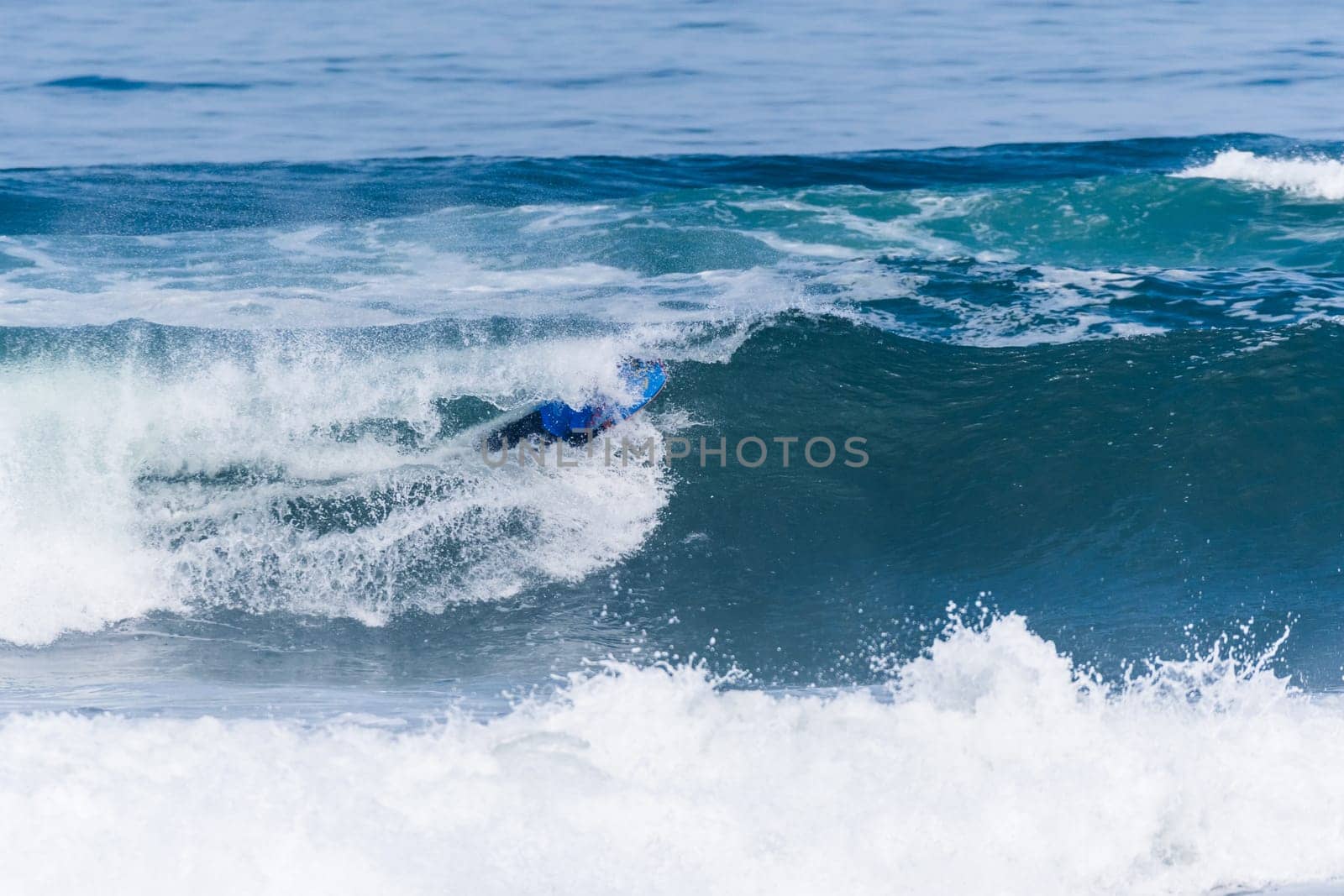 VIANA DO CASTELO, PORTUGAL - SEPTEMBER 22, 2016: Mike Stewart (HAW) during  the Viana World Bodyboard Championship 2016.