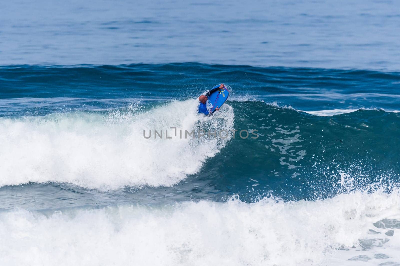 VIANA DO CASTELO, PORTUGAL - SEPTEMBER 22, 2016: Mike Stewart (HAW) during  the Viana World Bodyboard Championship 2016.