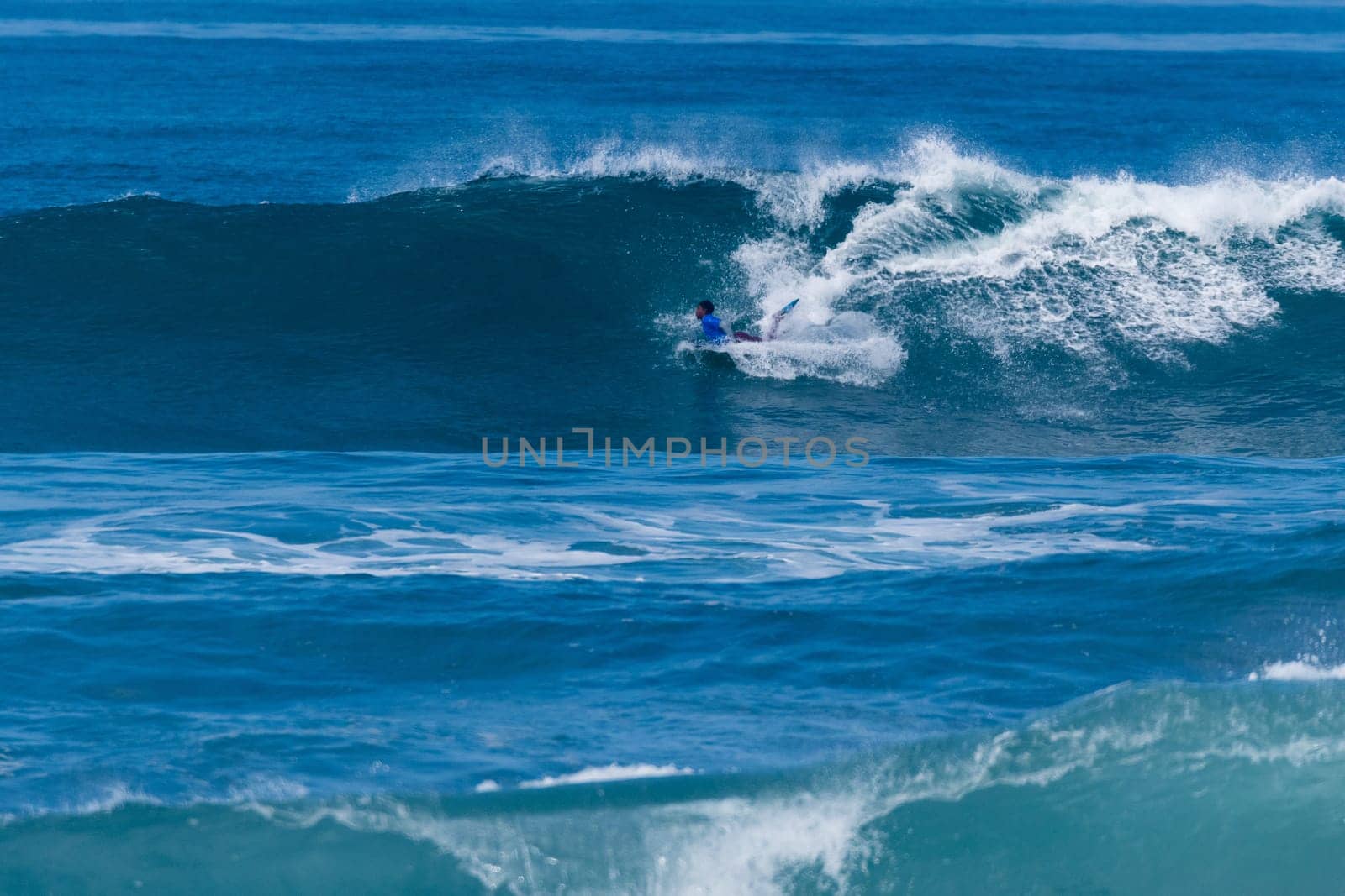 VIANA DO CASTELO, PORTUGAL - SEPTEMBER 22, 2016: Socrates Santana (BRA) during  the Viana World Bodyboard Championship 2016.