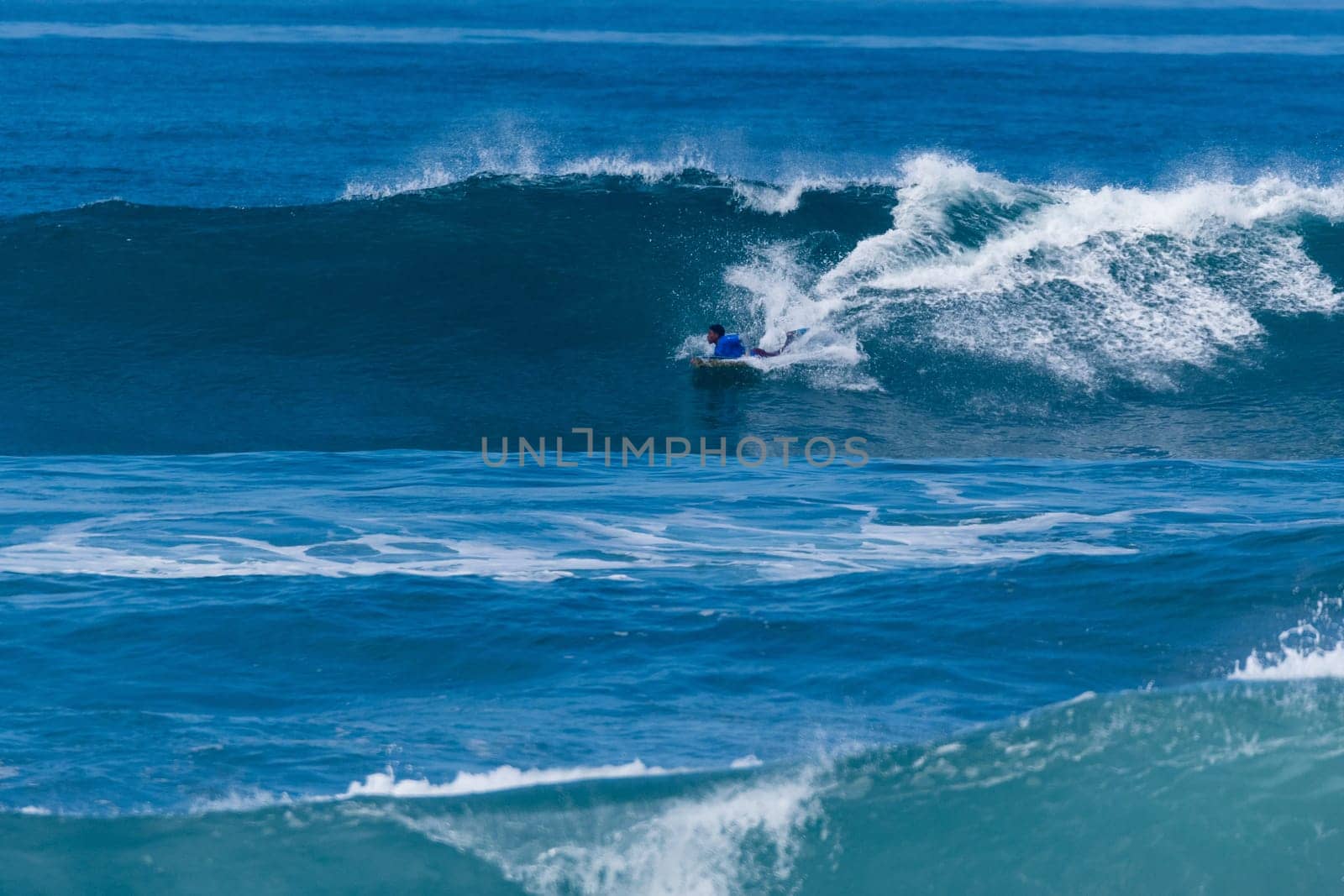 VIANA DO CASTELO, PORTUGAL - SEPTEMBER 22, 2016: Socrates Santana (BRA) during  the Viana World Bodyboard Championship 2016.