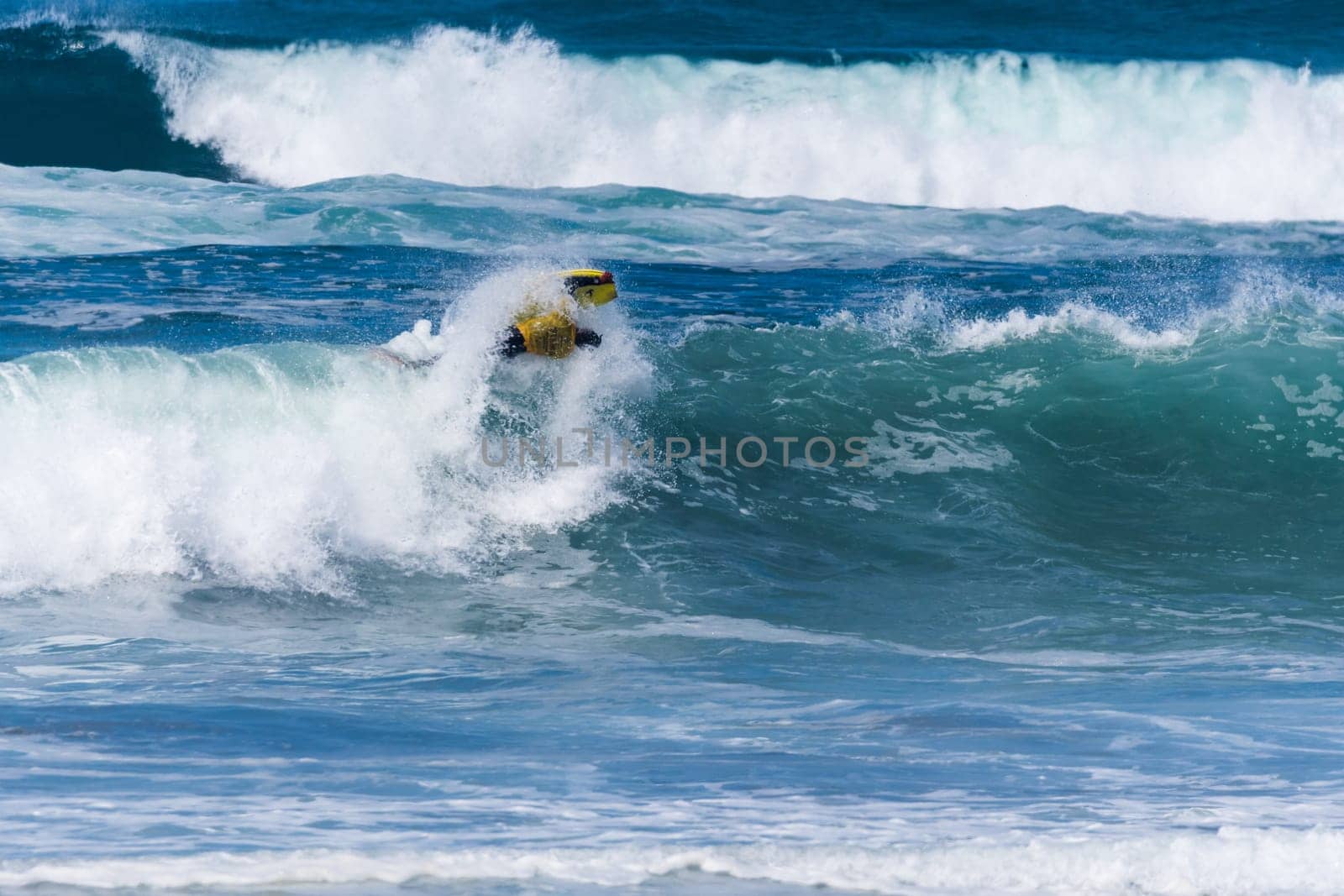 VIANA DO CASTELO, PORTUGAL - SEPTEMBER 22, 2016: Roberto Bruno (BRA) during  the Viana World Bodyboard Championship 2016.