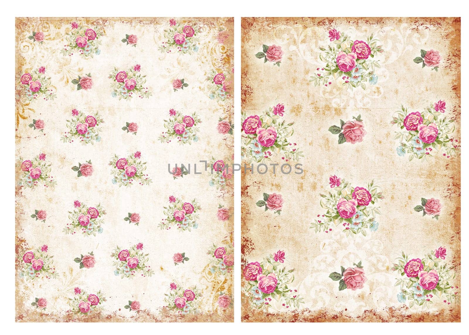Vintage backgrounds with roses - Floral vintage background