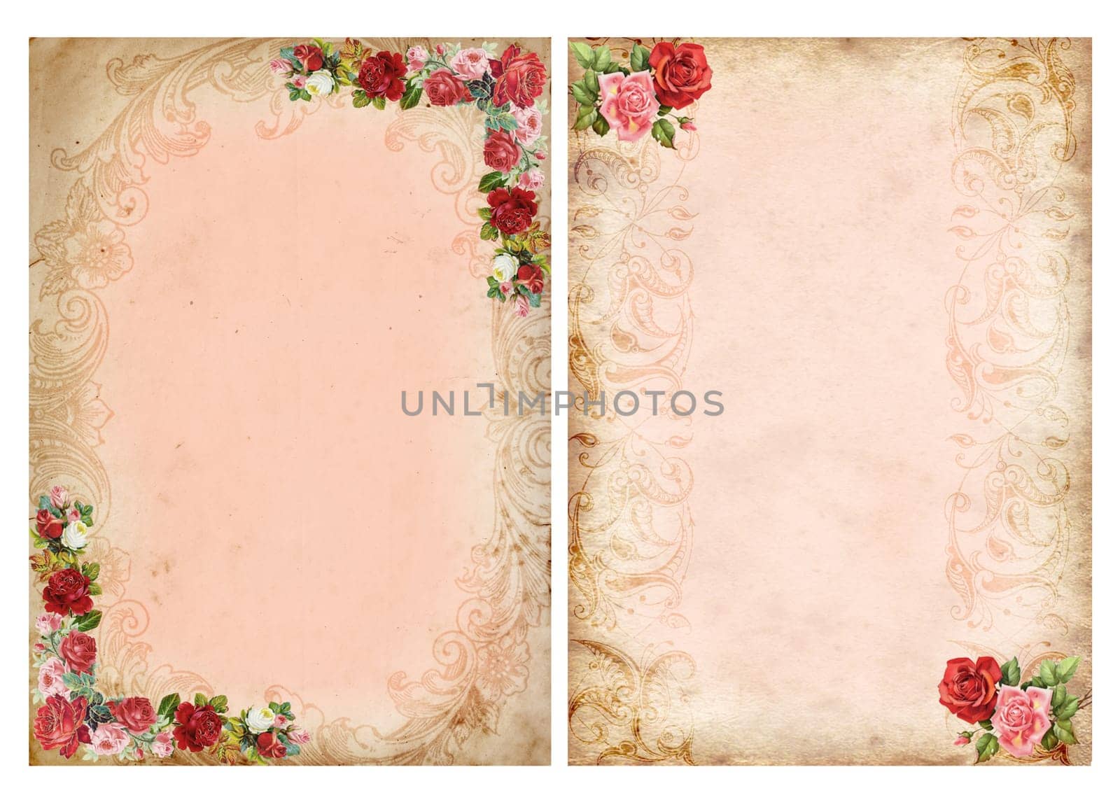 Vintage backgrounds with roses - Floral vintage background