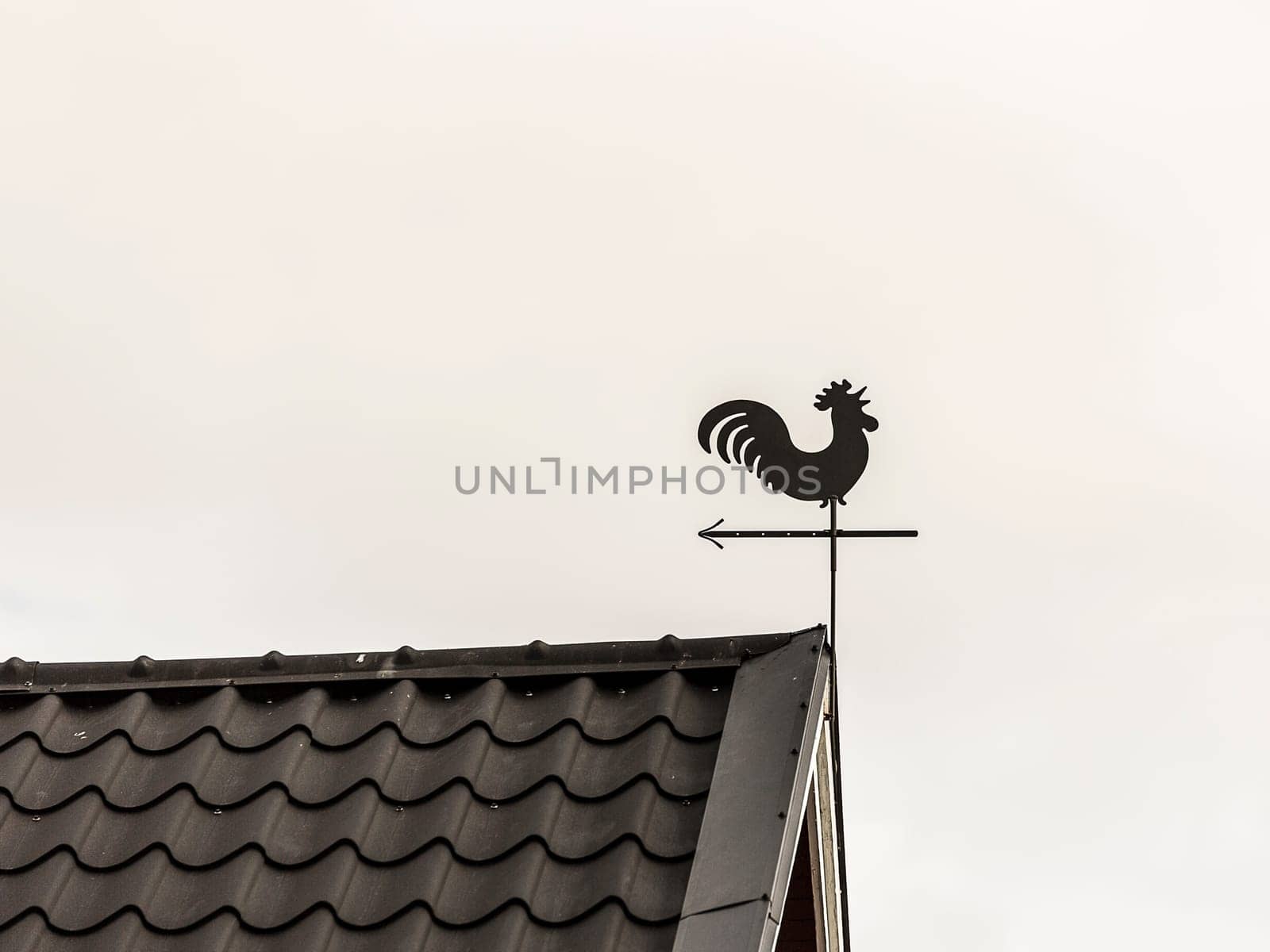 Rooster Weather Vane on Roof-ridge.