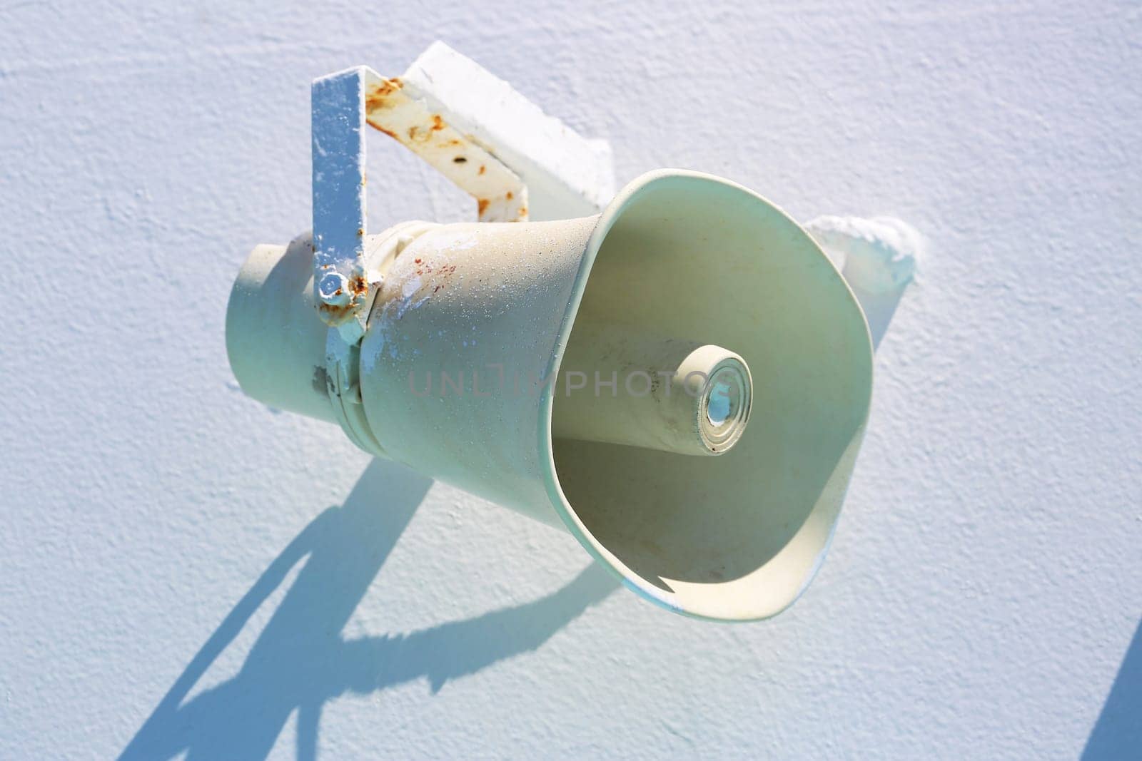 Speaker On The Ship On White Background