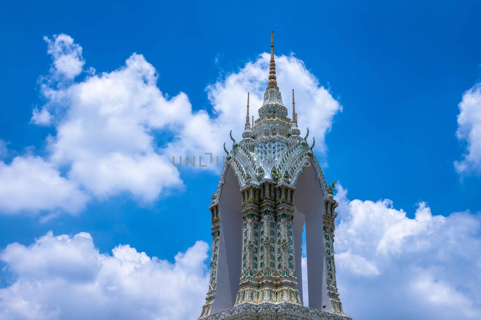 Buddhist architecture Wat Pho in Bangkok,temple as a landmark and destination in Thailand
