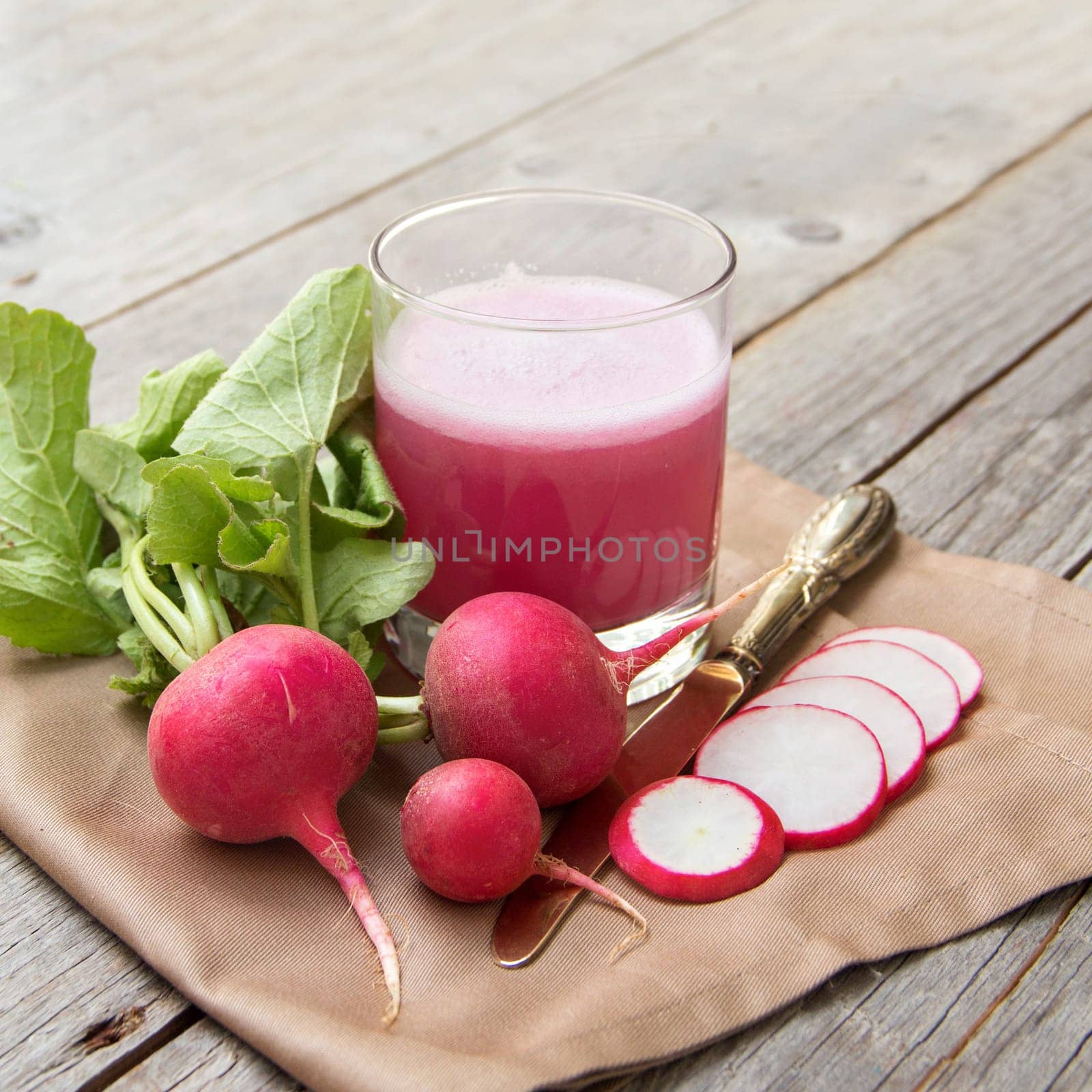 Fresh radish smoothy juice