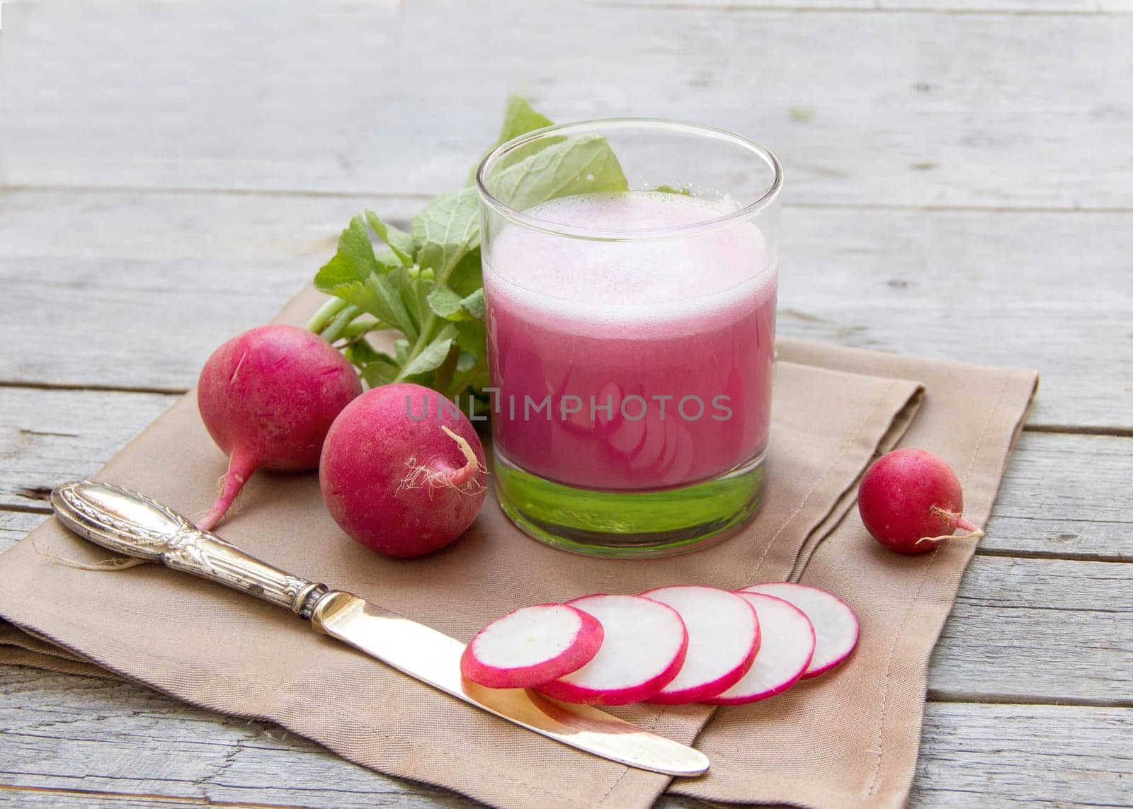 Fresh radish smoothy juice