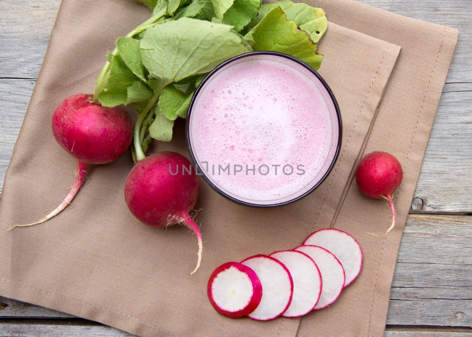 Fresh radish smoothy juice