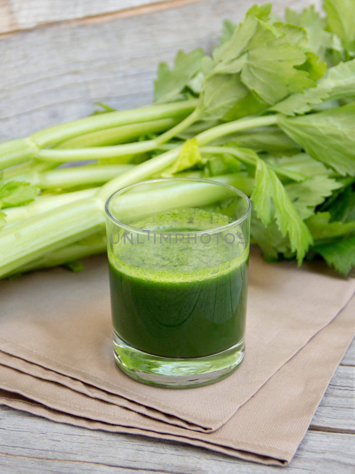Fresh celery smoothie juice