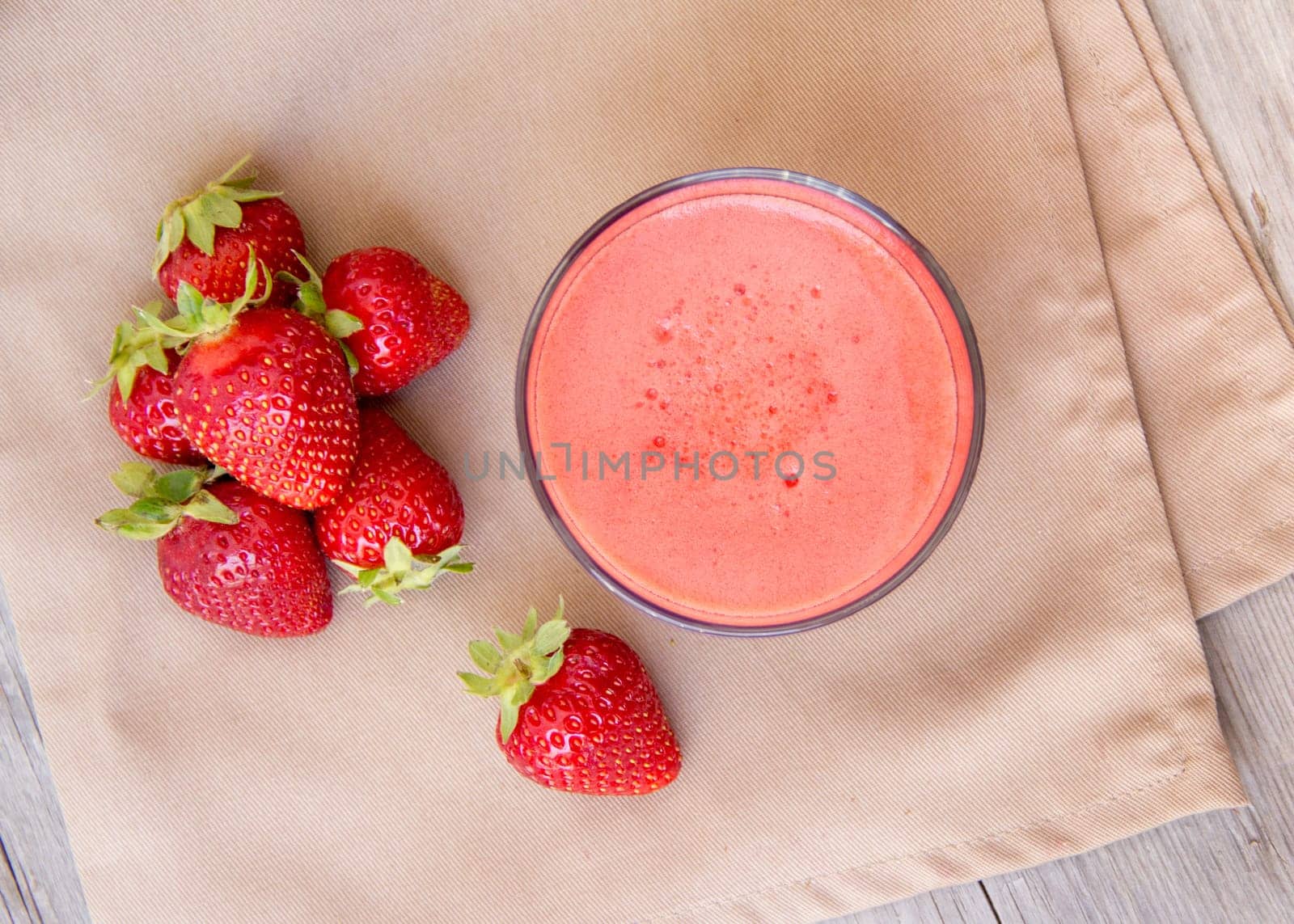 Fresh strawberry smoothie juice