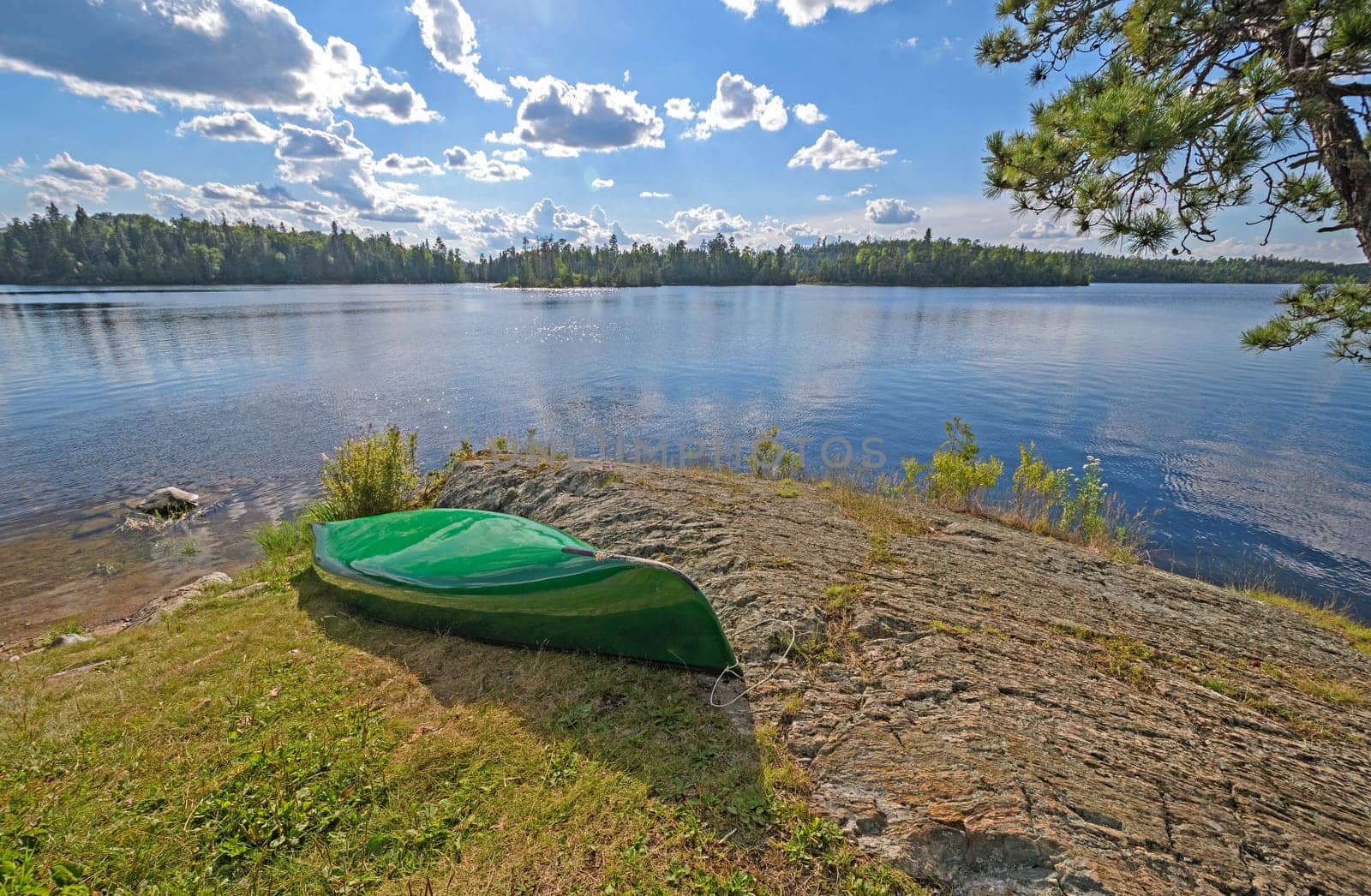Late Afternoon in Camp on Saganagons Lake in Quetico Provincial Park in Ontario
