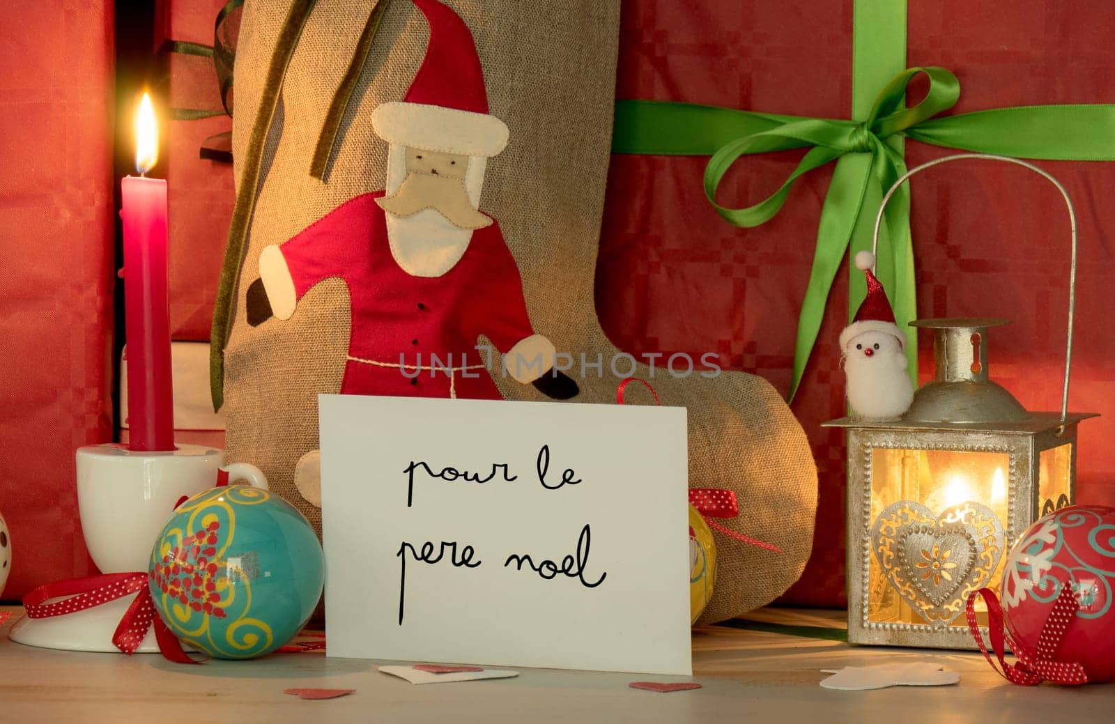 Christmas gifts and a letter for Santa Claus