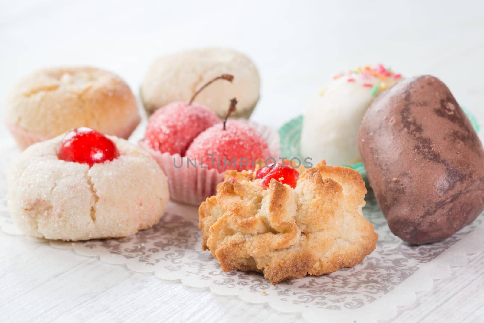 Traditional home made almond pastries from the south of Italy, Apulia region