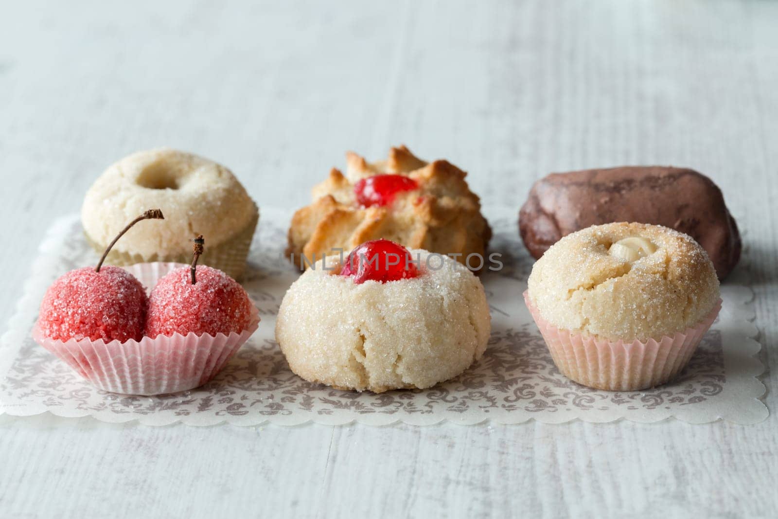 Traditional home made almond pastries from the south of Italy, Apulia region
