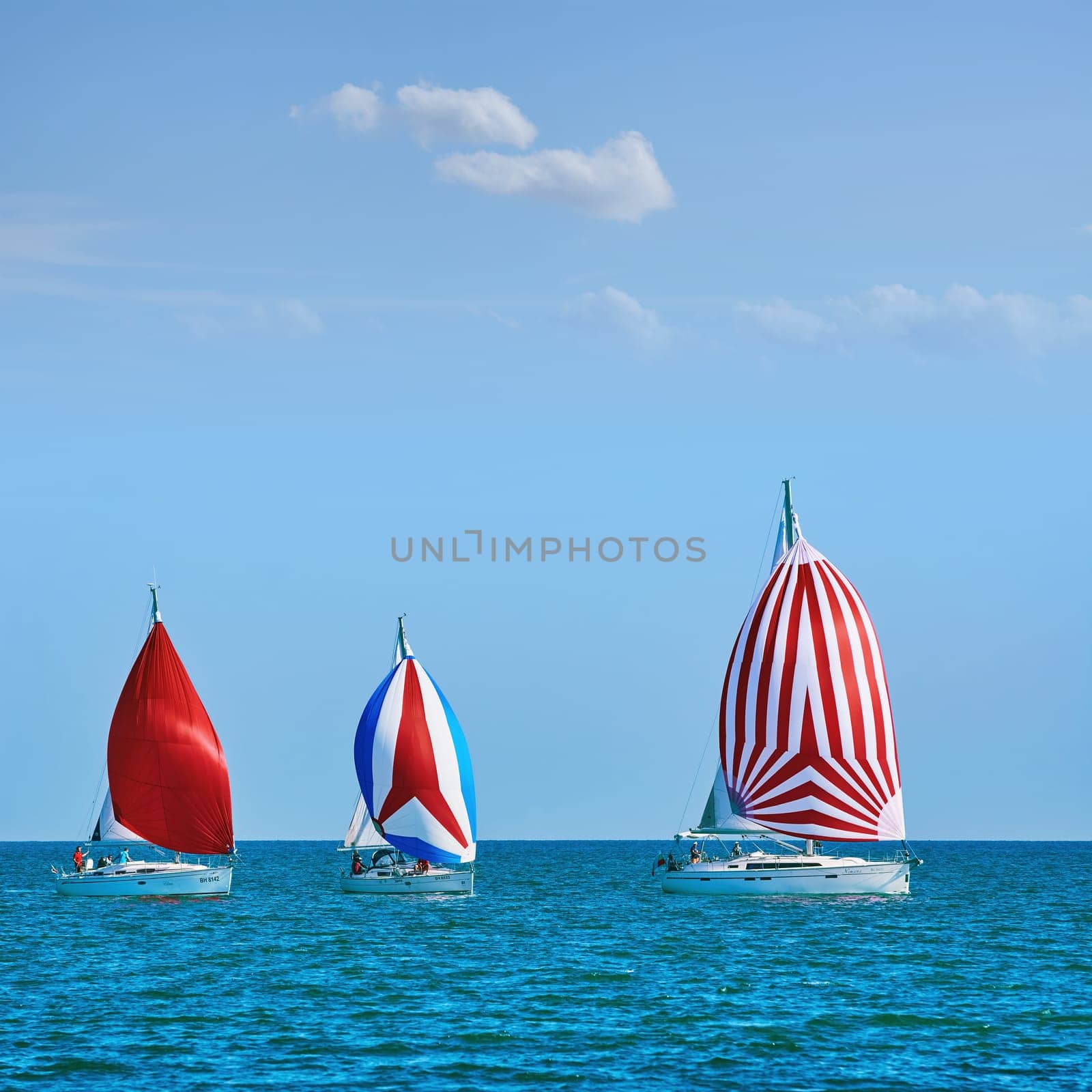 VARNA, BULGARIA - September 30, 2016: Yacht Aquarius in Regatta "Pro-Am Race"" along the Bulgarian Black Sea Coast"