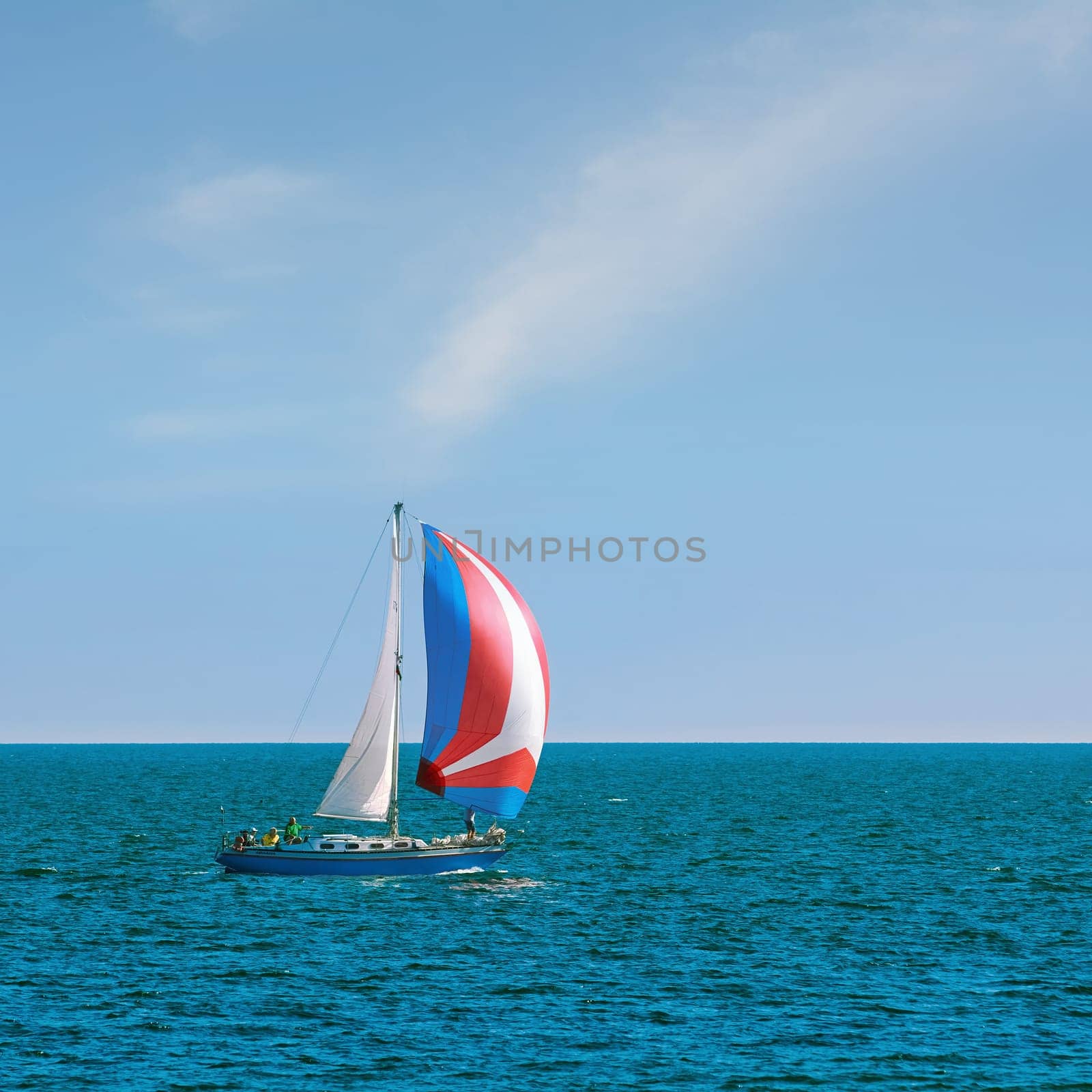 VARNA, BULGARIA - September 30, 2016: Yacht Aquarius in Regatta "Pro-Am Race"" along the Bulgarian Black Sea Coast"