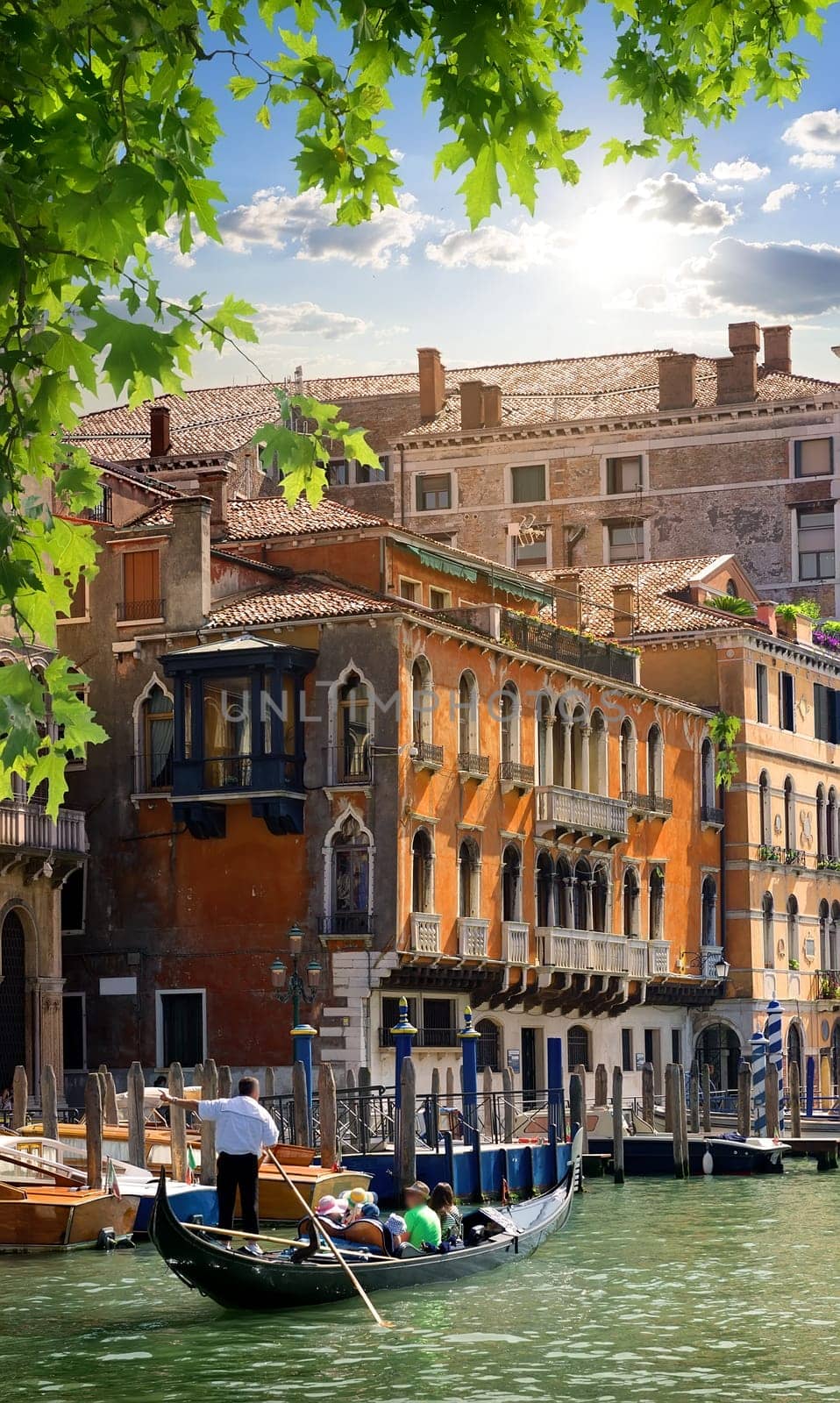 Travel to romantic Venice in summer, Italy
