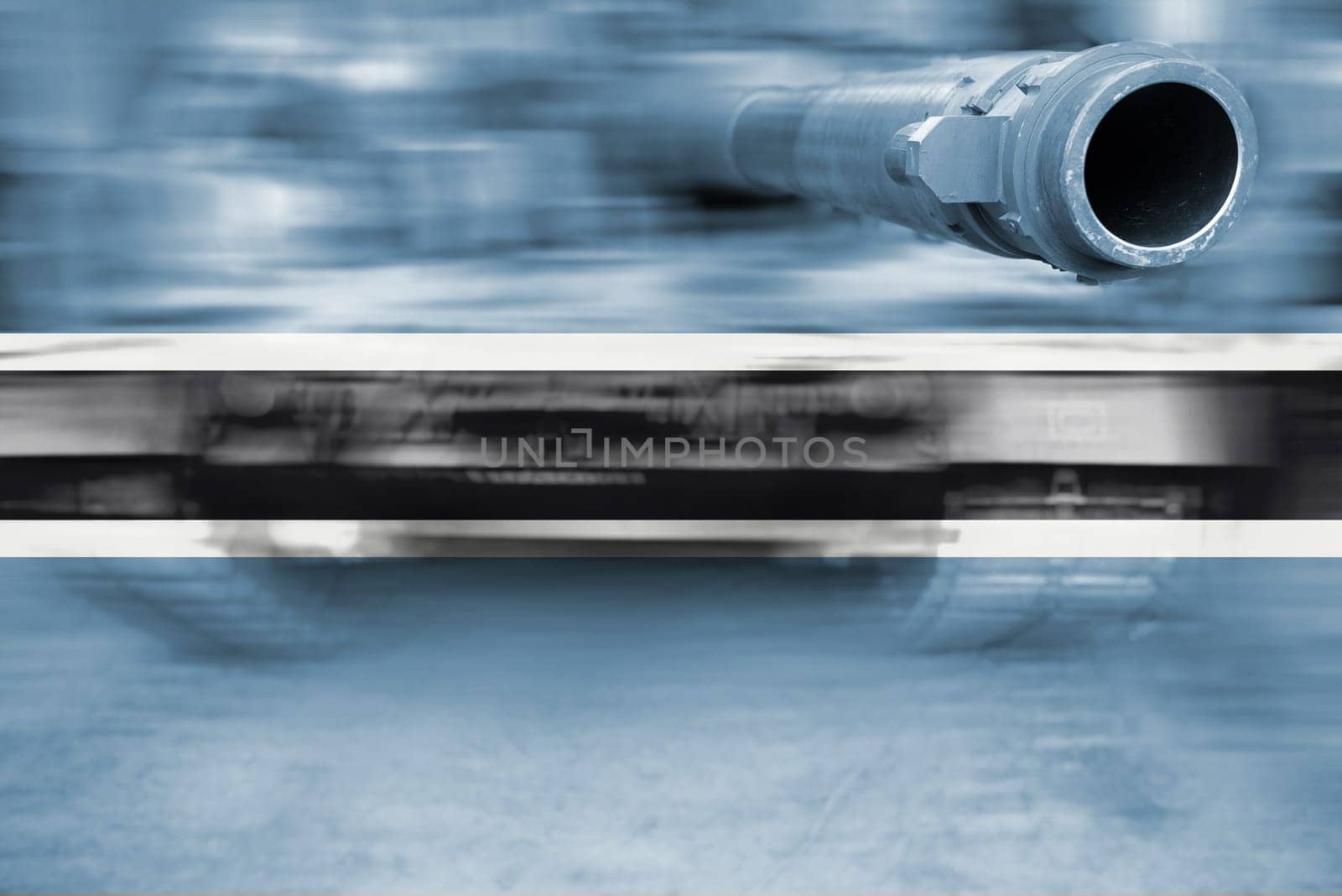 military strength theme,motion blur tank with botswana flag