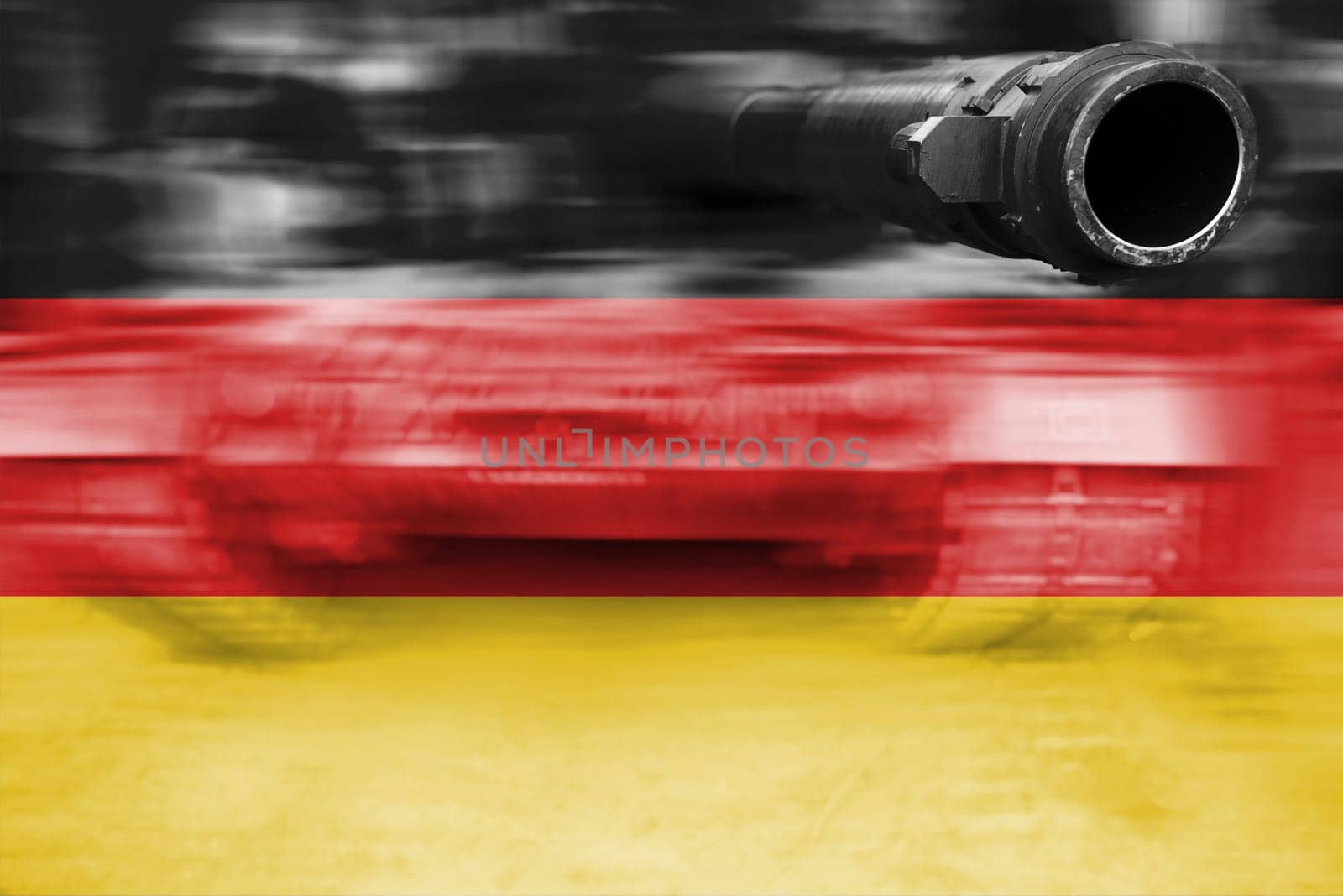 military strength theme,motion blur tank with germany flag