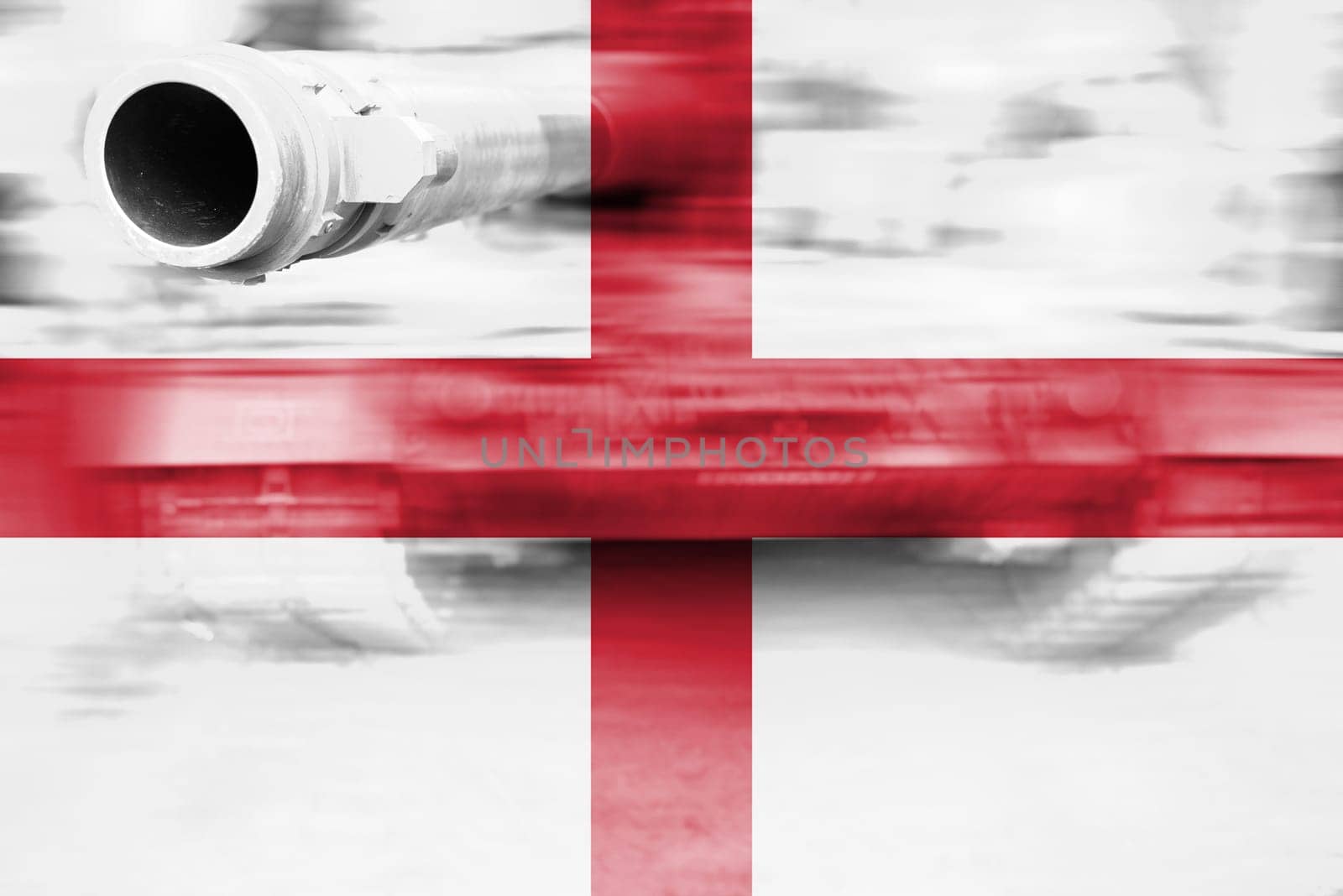 military strength theme,motion blur tank with england flag
