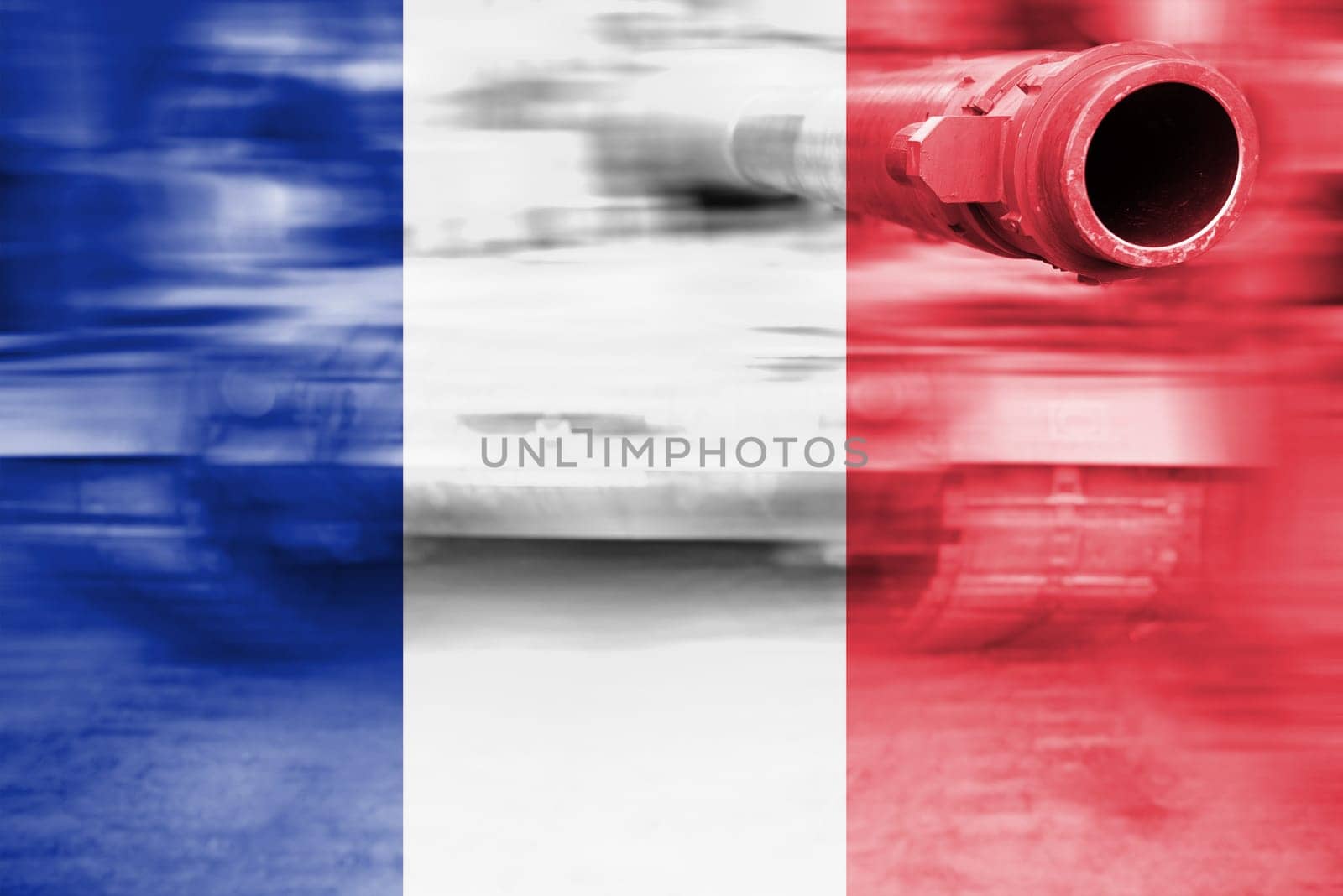 military strength theme,motion blur tank with france flag