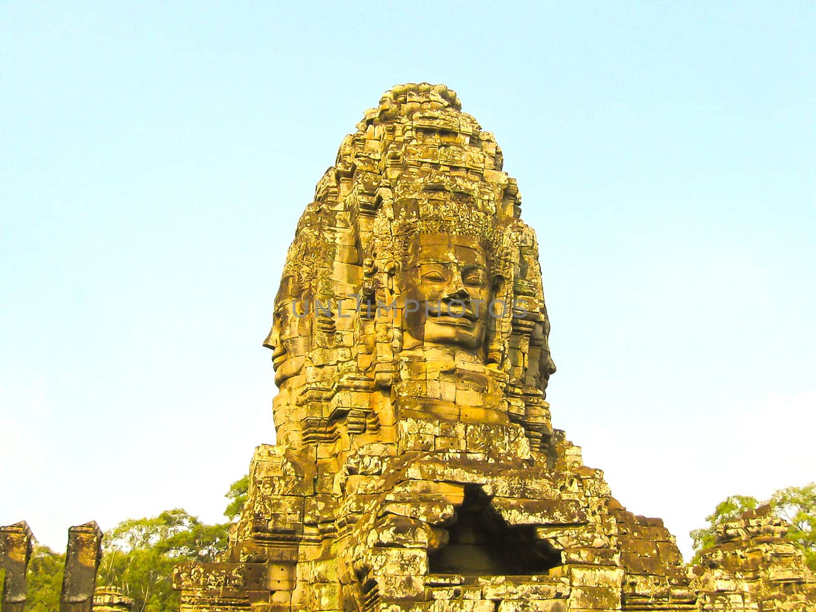 The Bayon stone faces of the people, Siem reap, Cambodia, was inscribed on the UNESCO World Heritage List in 1992.