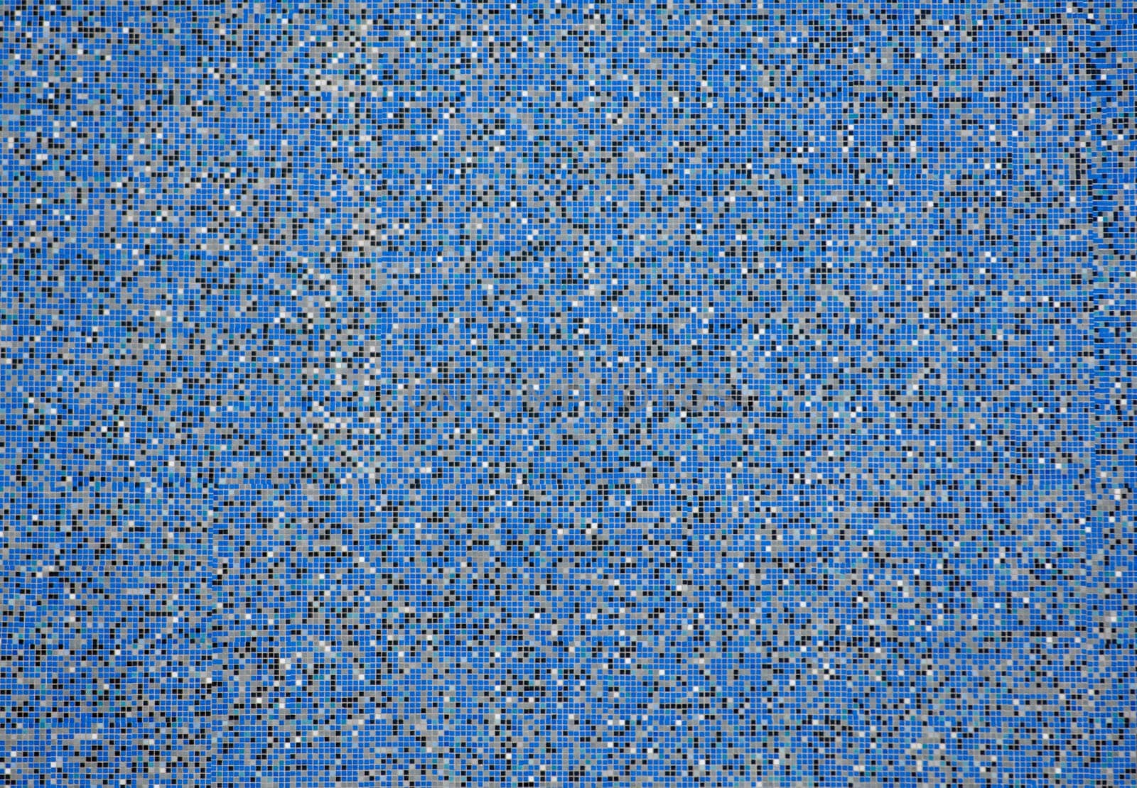 Square pixel mosaic background with bluish tones, copy space