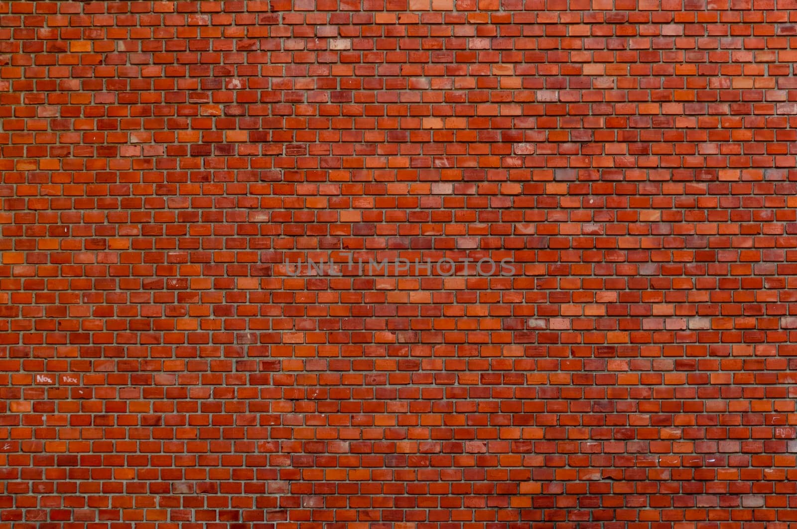 Textured old red brick wall background with copy space