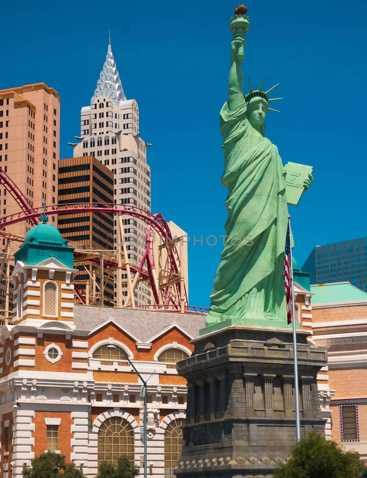 Las Vegas, Nevada, United States of America - May 04, 2016: New York - New York Hotel Casino. New York New York is a luxury hotel and casino, located on the Las Vegas Strip