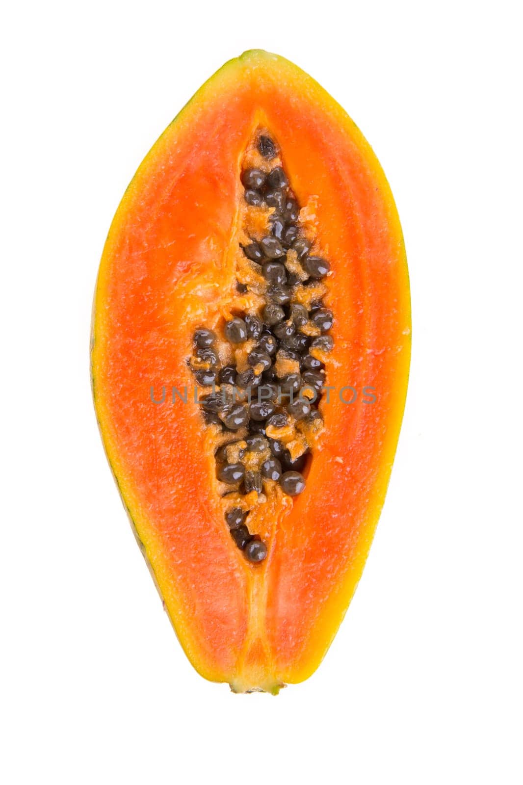 papaya isolated on white background