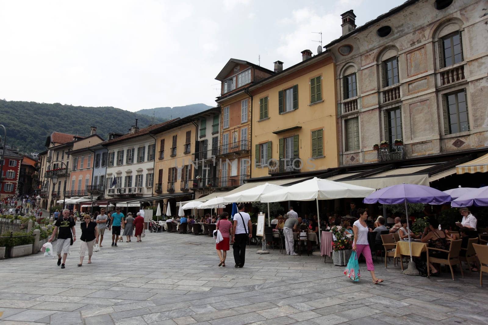The old Town of Cannobio on the Lago maggiore in the Lombardia in north Italy.