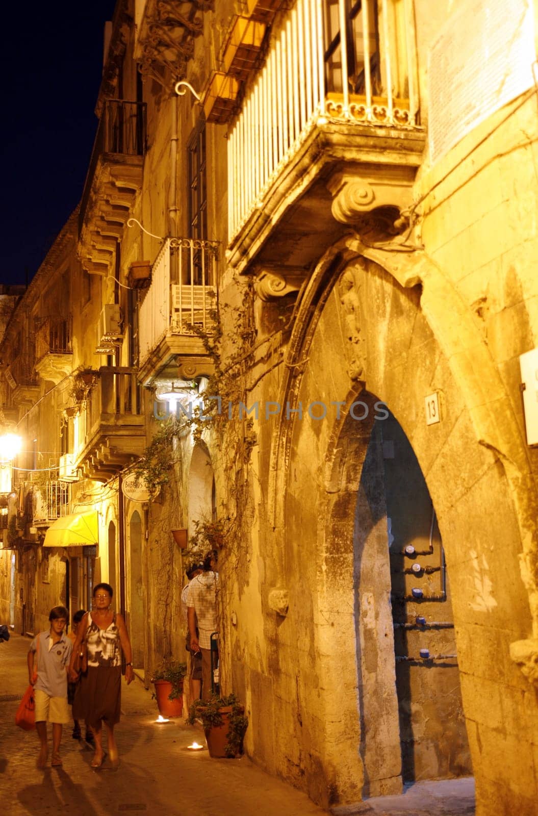 the old Town of Siracusa in Sicily in south Italy in Europe.