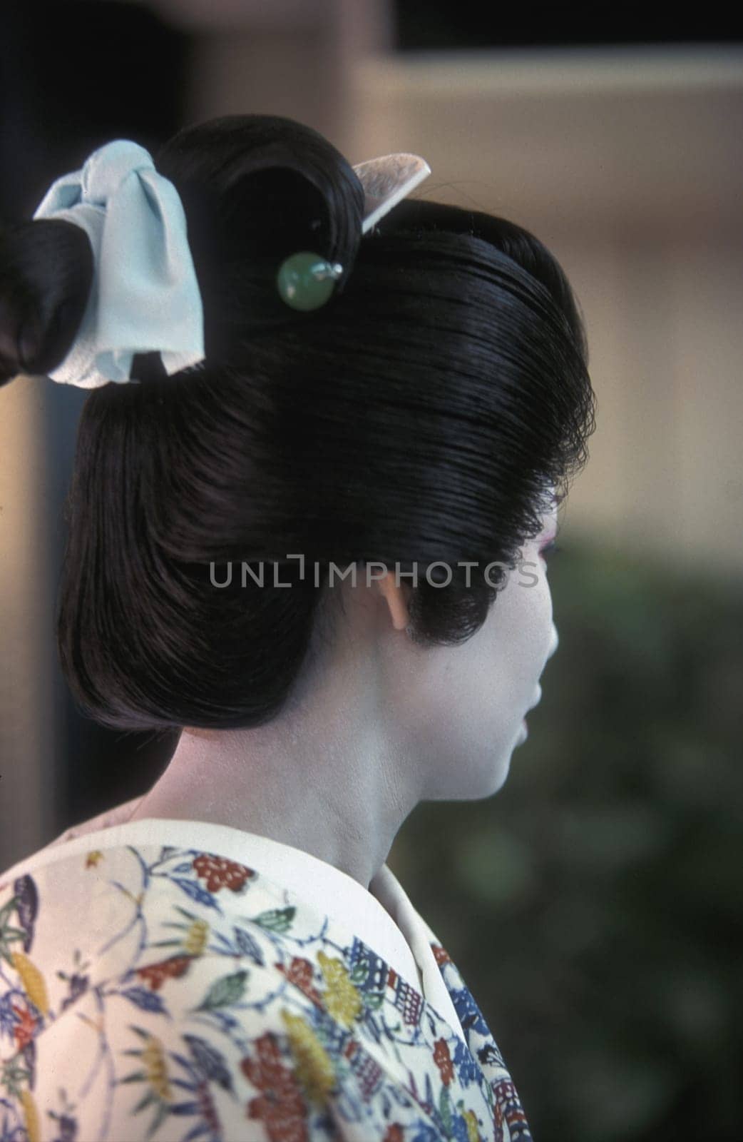 a Gaisha at the big Edo Festival at the Kanda-Matsuri Temple in the City center of Tokyo in Japan in Asia,....