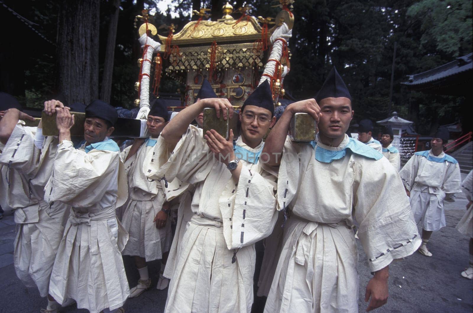 the historical festival in the Shrines of Nikko in the north of Tokyo in Japan in Asia,....