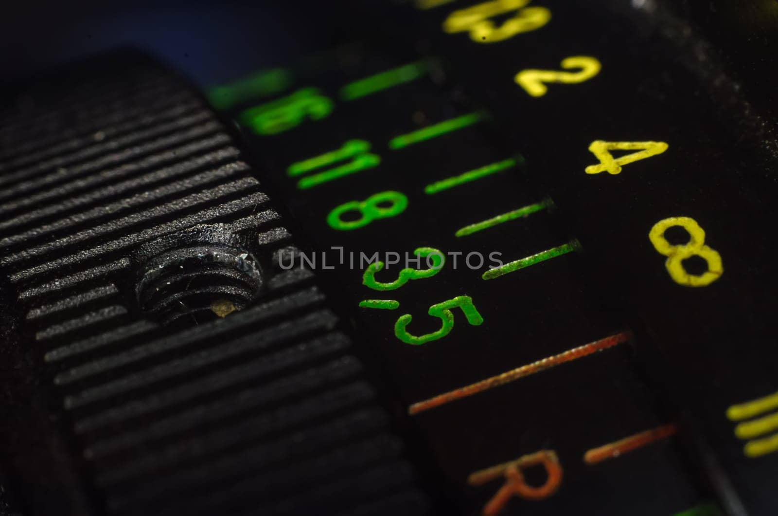 The digital camera lens closeup to design the first pages of magazines