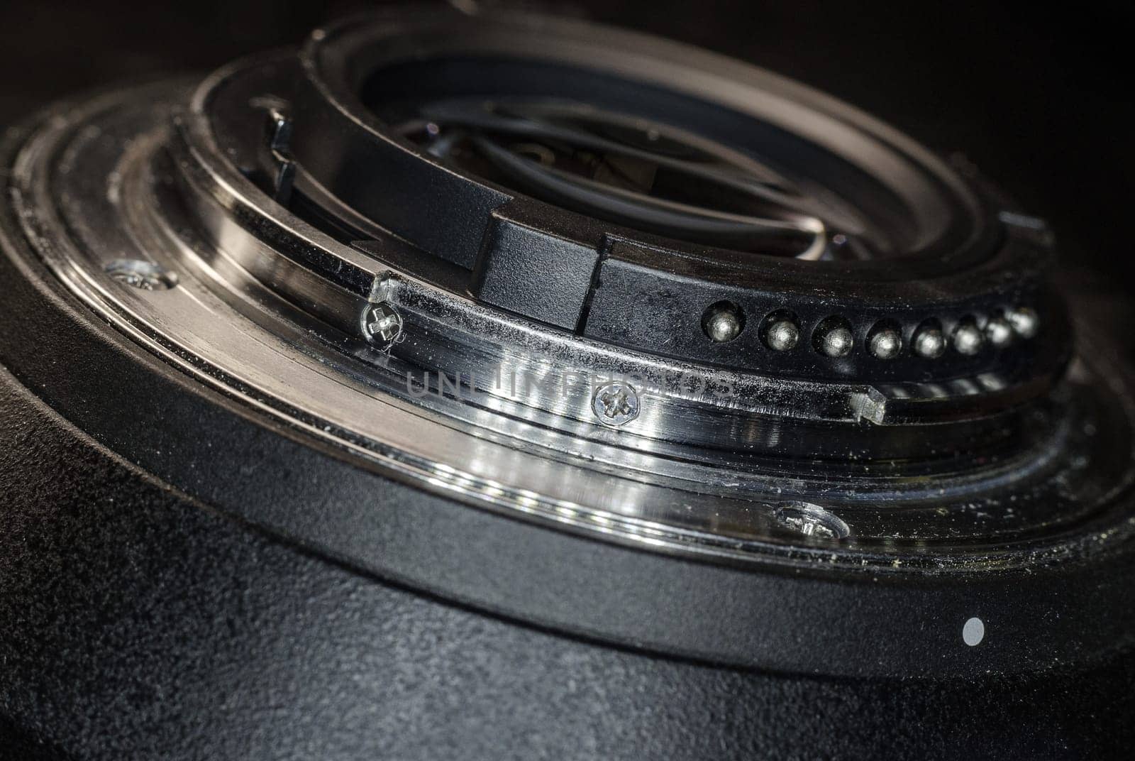 The digital camera lens closeup to design the first pages of magazines