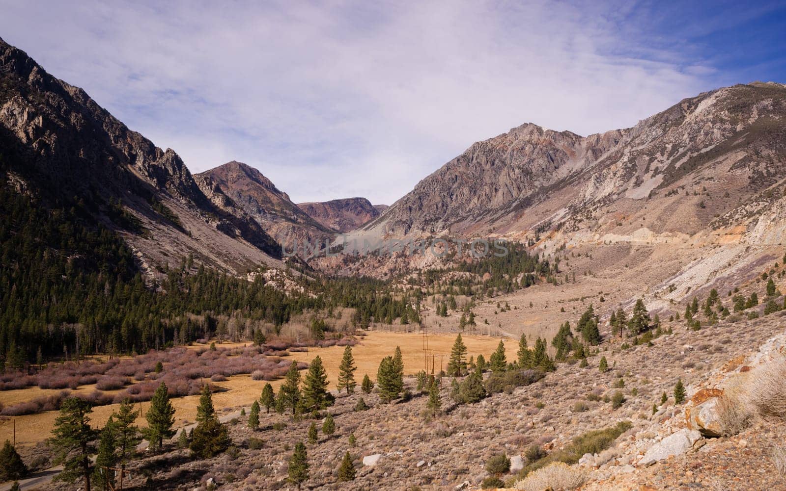 The rugged peaks along the entrance to Yosemite from the East