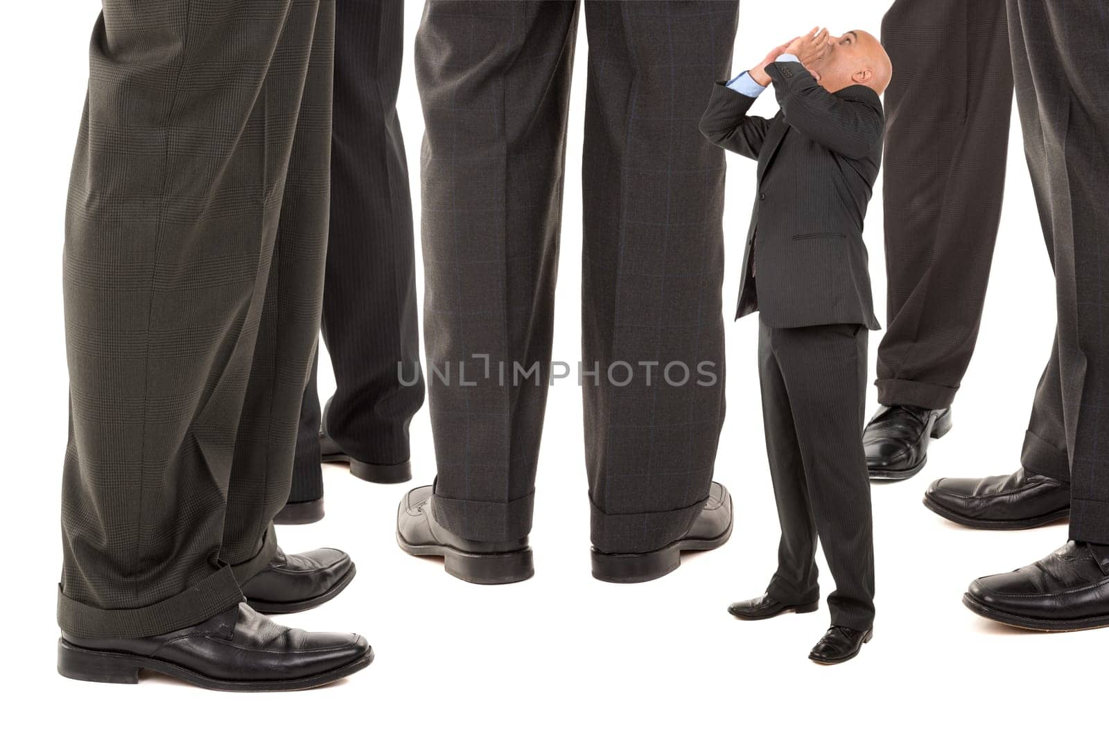 Small businessman trying to be heard amongst big business players