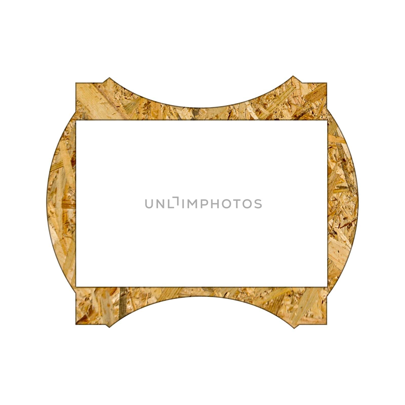 wooden board isolate on white with clipping path - wood sign tag