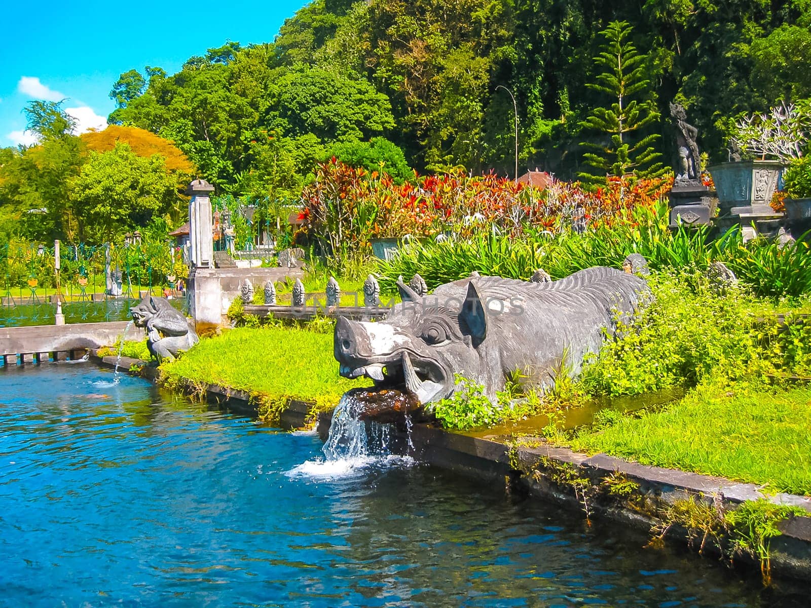 Tirtaganga water palace at Bali island at Indonesia