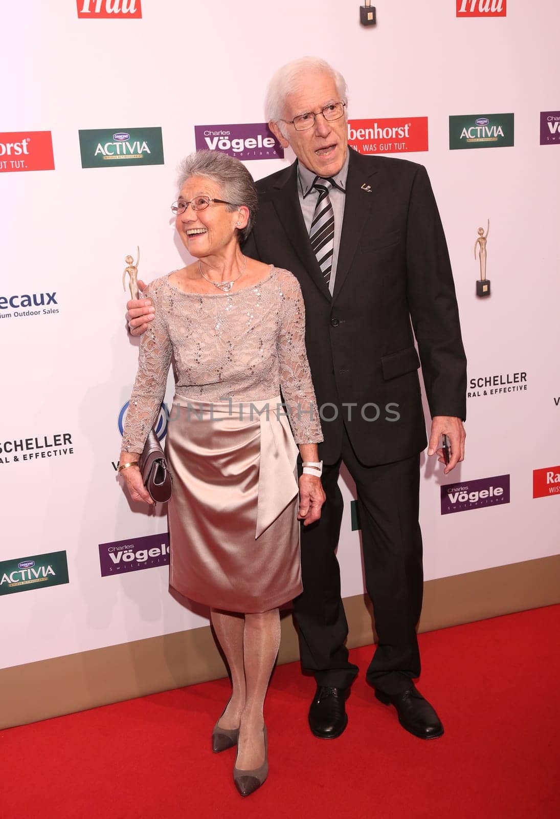 Wolfgang Bueser and woman,.at the 10 years GOLDENE BILD der FRAU – the big anniversary gala in Hamburg's Stage Theater