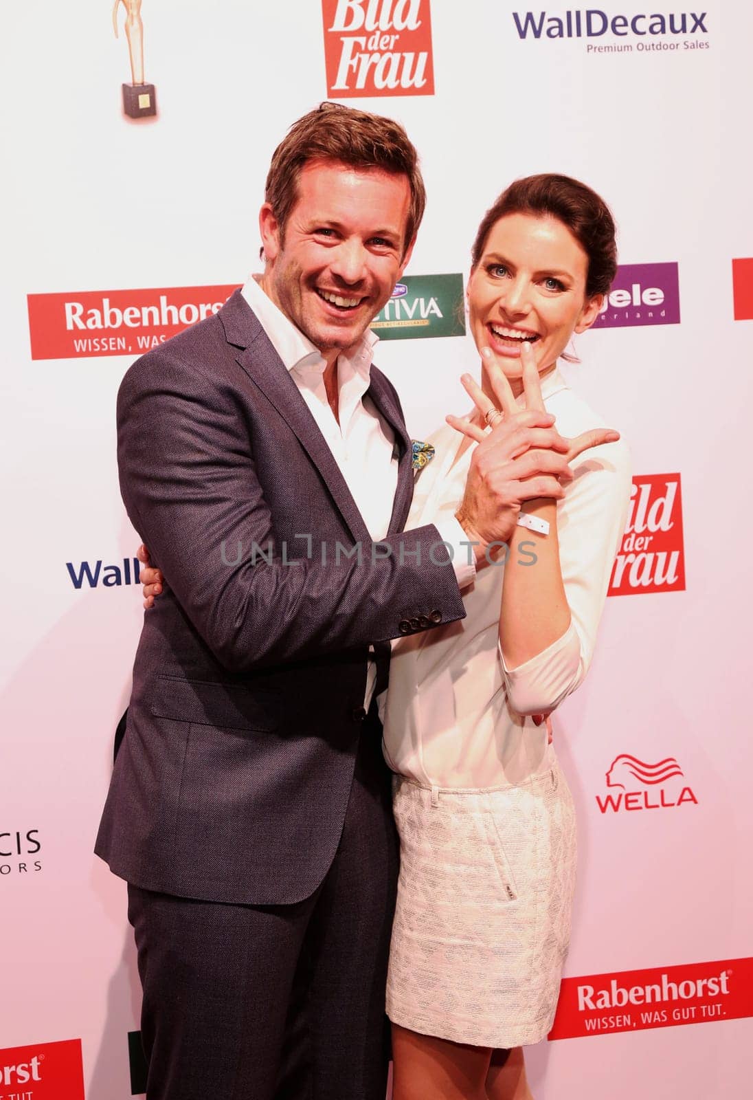 Jan Hartmann with his wife Julia ,.at the 10 years GOLDENE BILD der FRAU – die große Jubilaeumsgala at the Hamburg Stage Theater