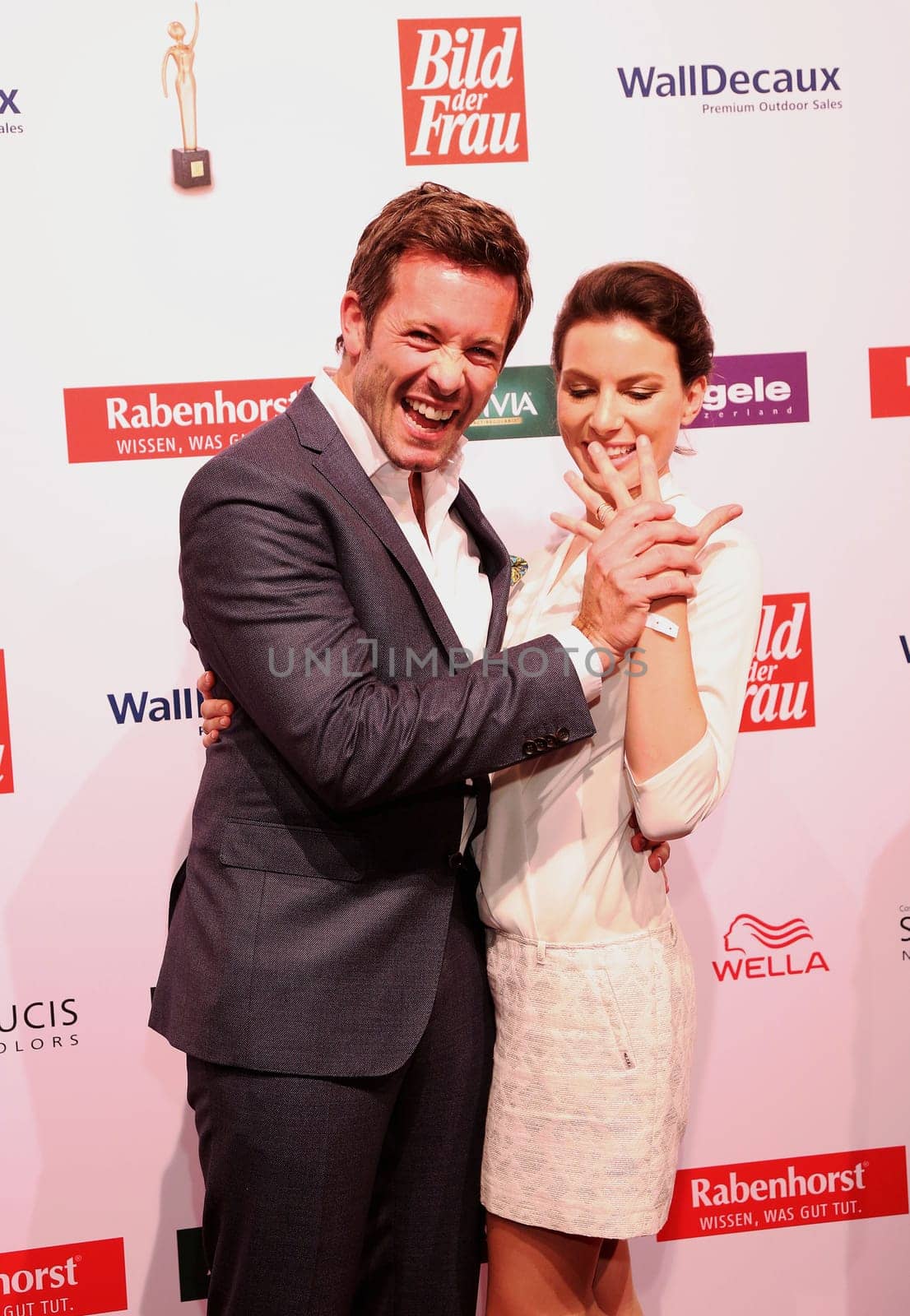 Jan Hartmann with his wife Julia ,.at the 10 years GOLDENE BILD der FRAU – die große Jubilaeumsgala at the Hamburg Stage Theater