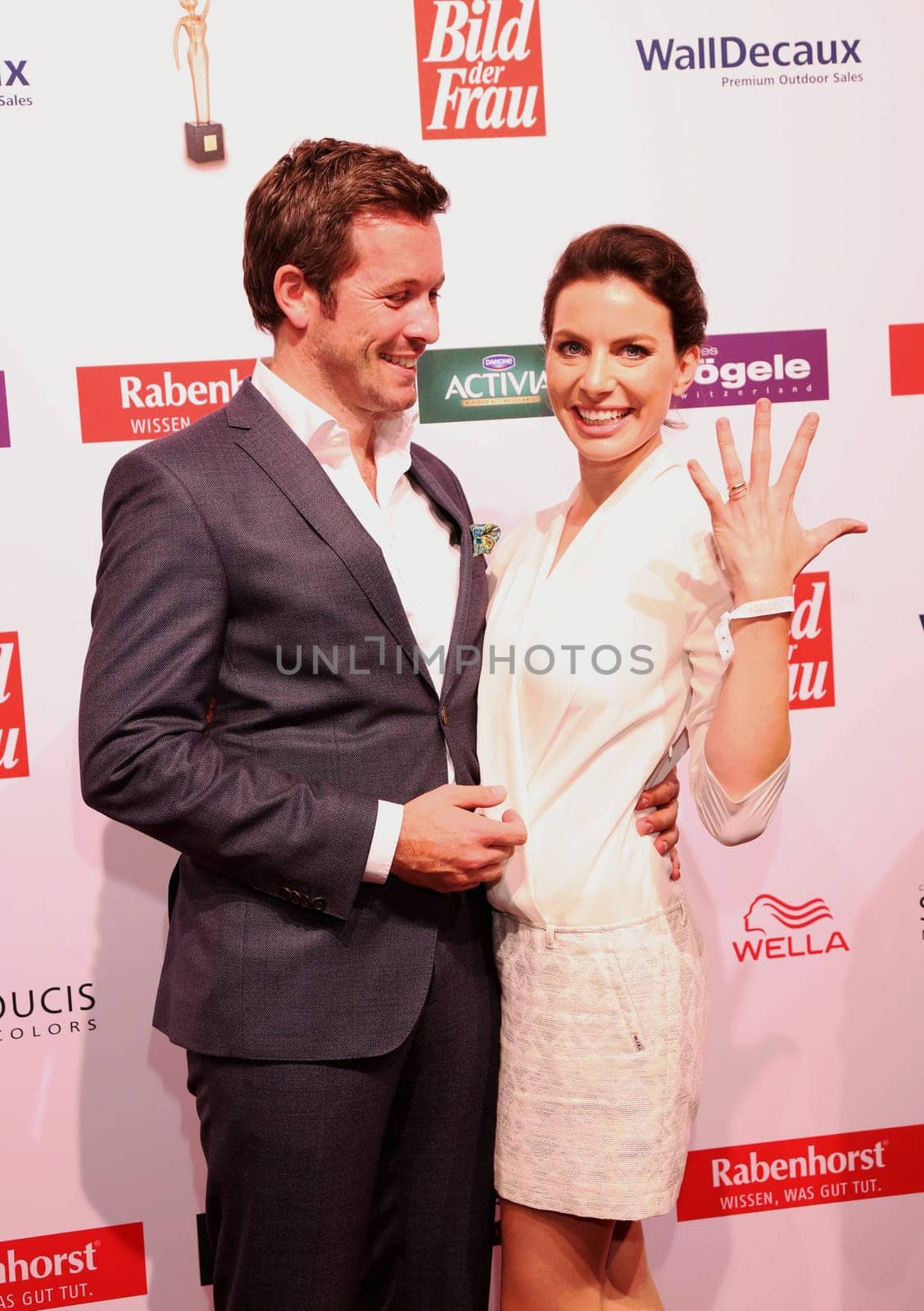 Jan Hartmann with his wife Julia ,.at the 10 years GOLDENE BILD der FRAU – die große Jubilaeumsgala at the Hamburg Stage Theater